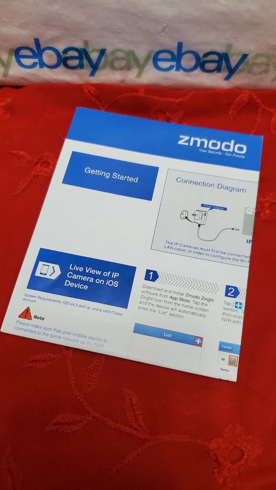 Zmodo ZP-NB14 4CH 720P HDD Real Time NVR Network Video Recorder “NO HARD DRIVE”