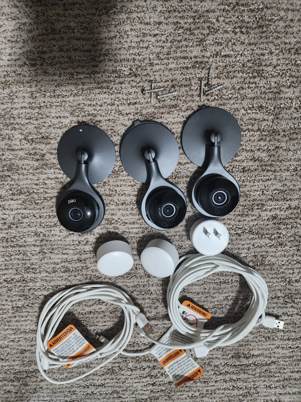 Nest Cam Bundle G3AL9 A0005 NC2100ES + Nest Speaker H2C – Tested – Lot of 7