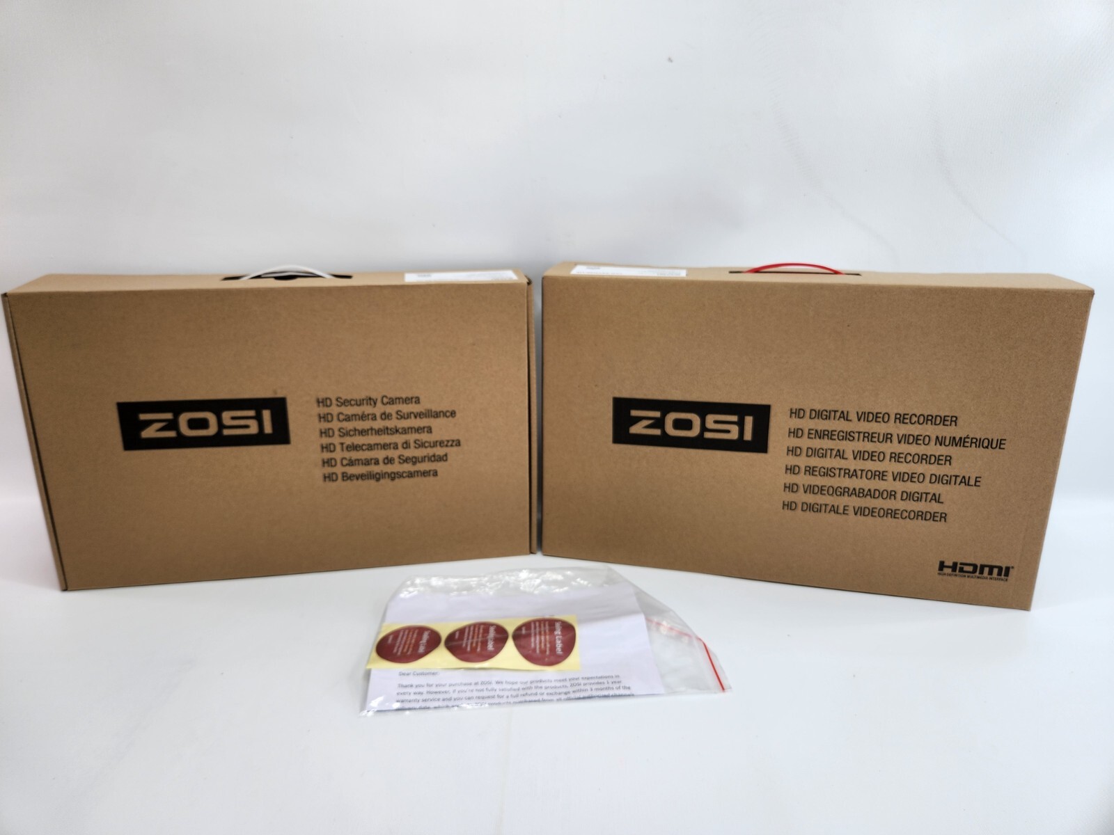 ZOSI 4 Camera Wired Security Bullet Camera System Indoor Outdoor Black 1080P