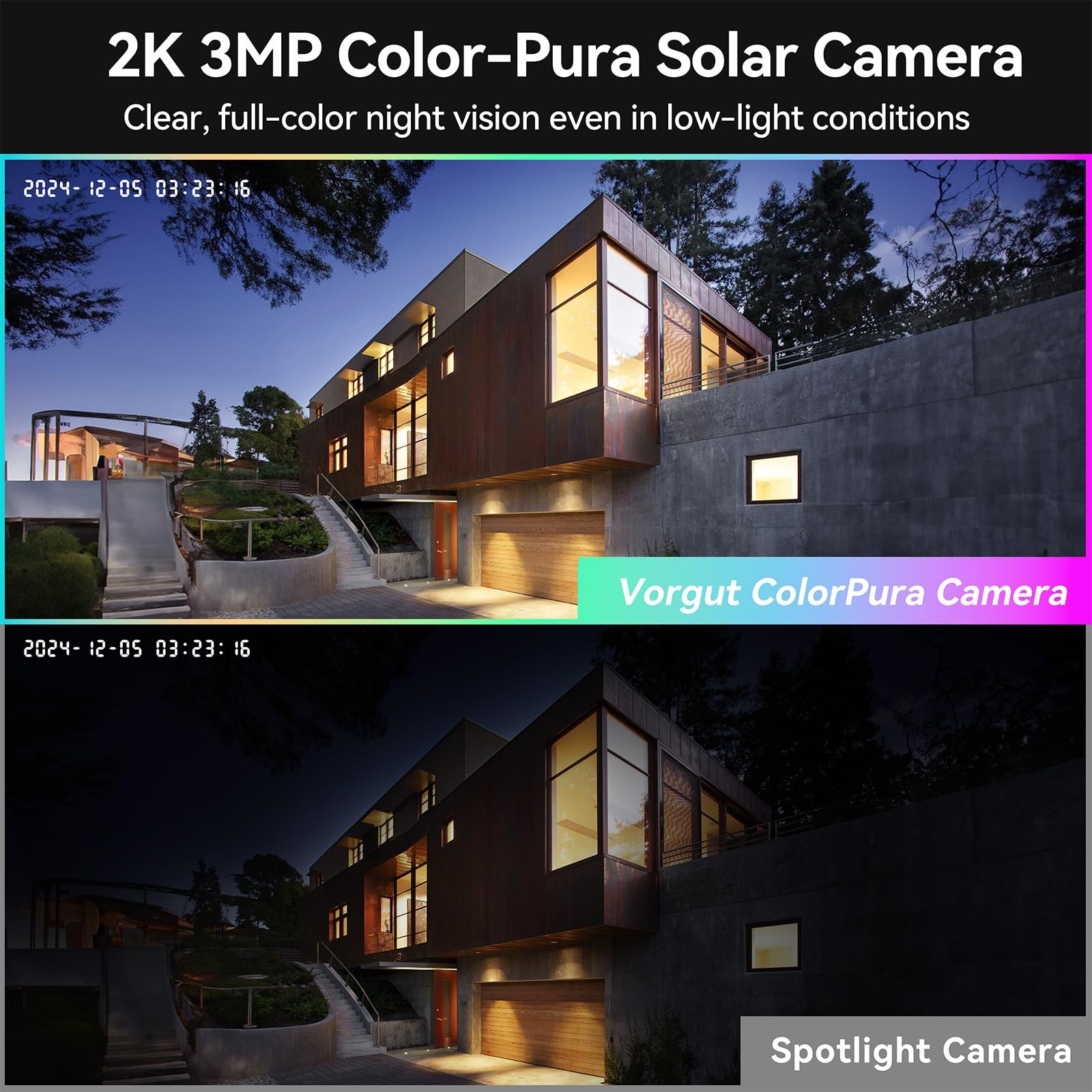 Solar Security Camera System Wireless Outdoor, 4pcs 2K Solar Powered Home Sec…