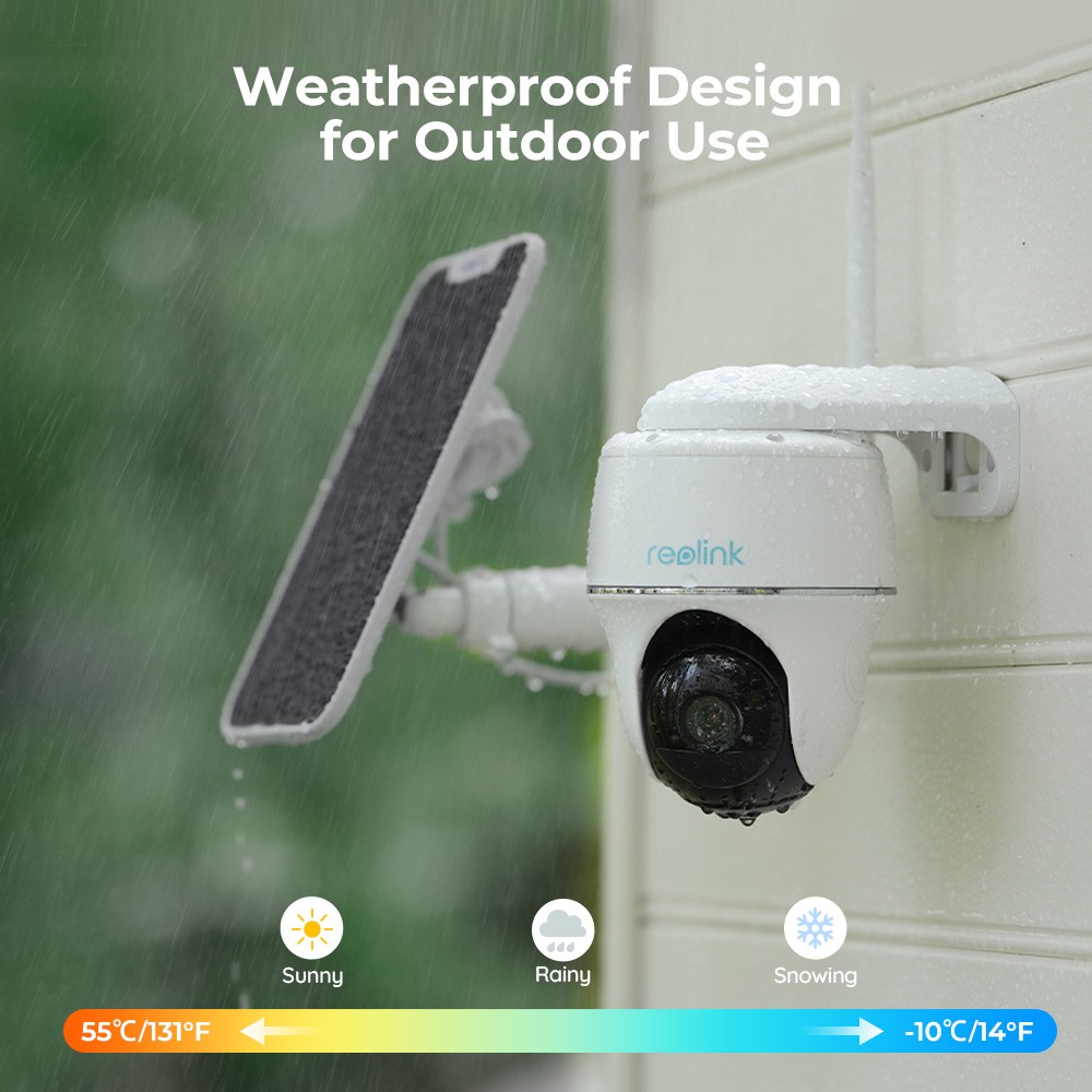 Reolink Argus PT 2K Night Vision Wireless Solar Battery Security Camera with Hub