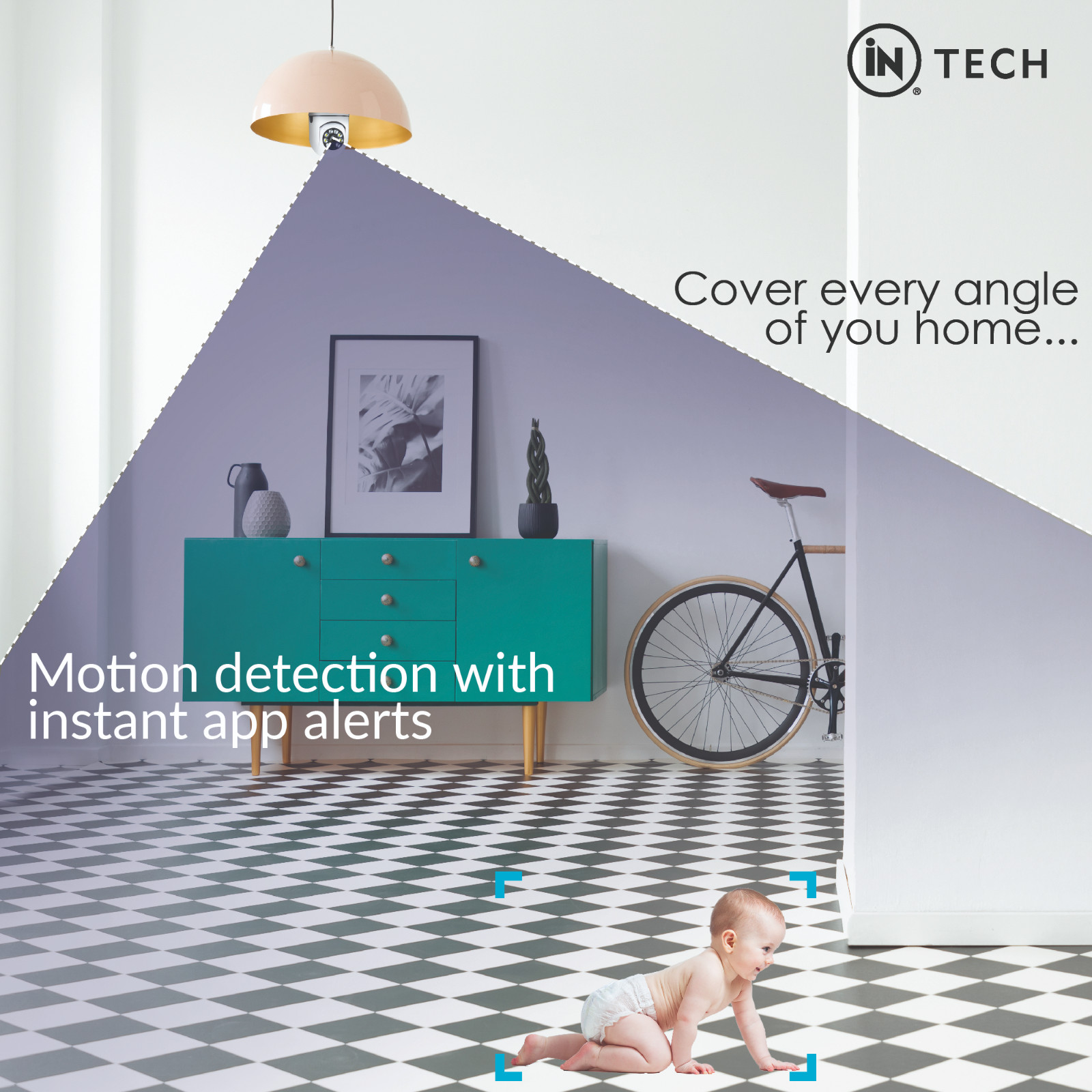 iN Wireless Home Security Camera Smart Bulb Security Camera Motion Detection