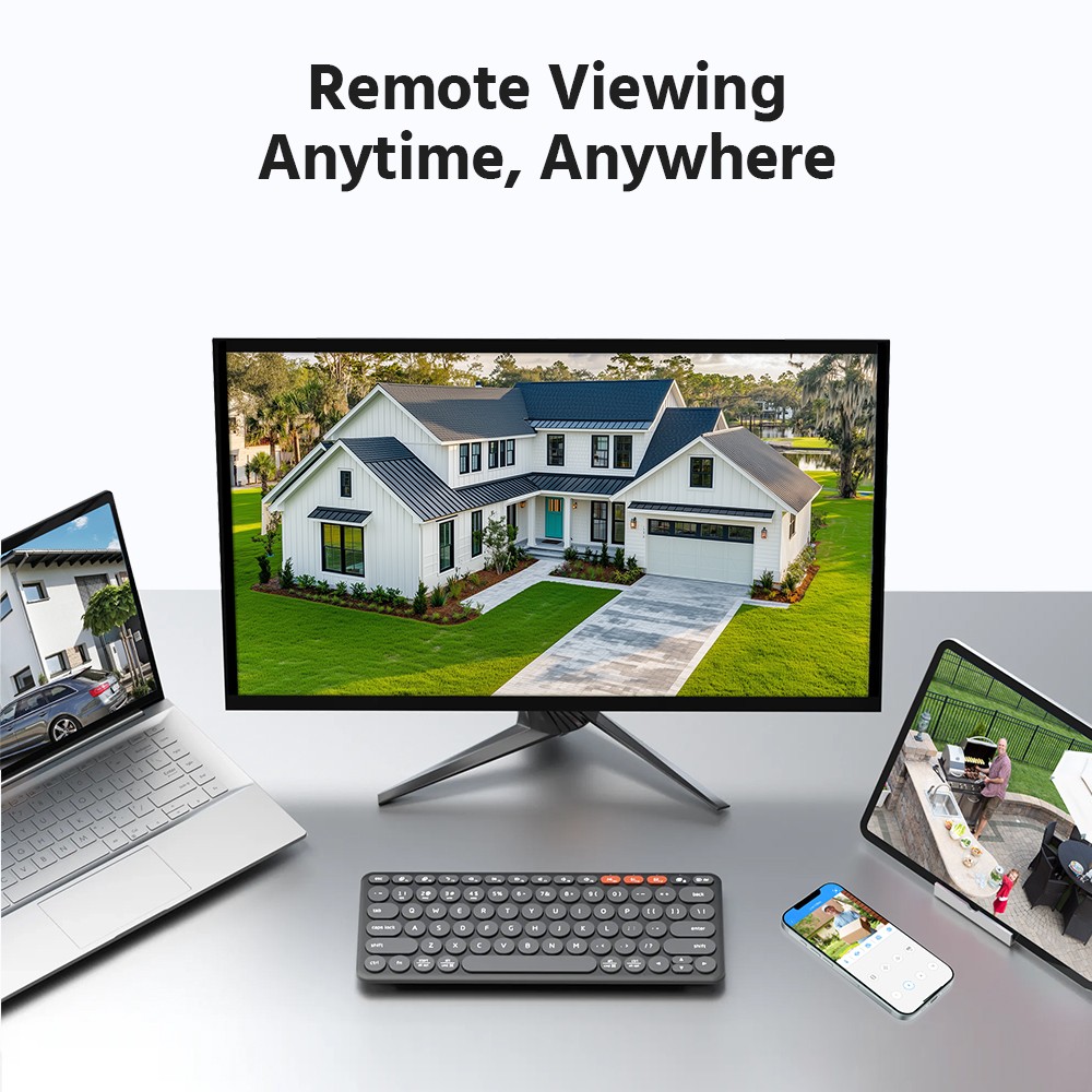 ANNKE 16CH NVR Wireless 4MP Dual Lens Color Security Camera System Two Way Audio