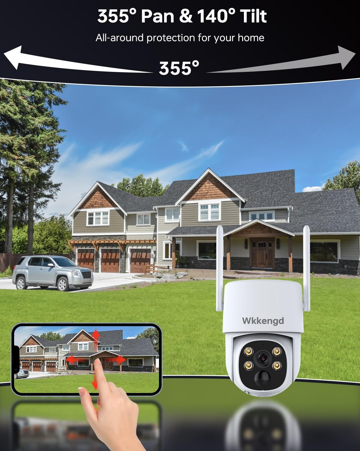Wireless System Outdoor, Aurora Lux Color Night Vison 4 Cam-Kit Solar Powered…