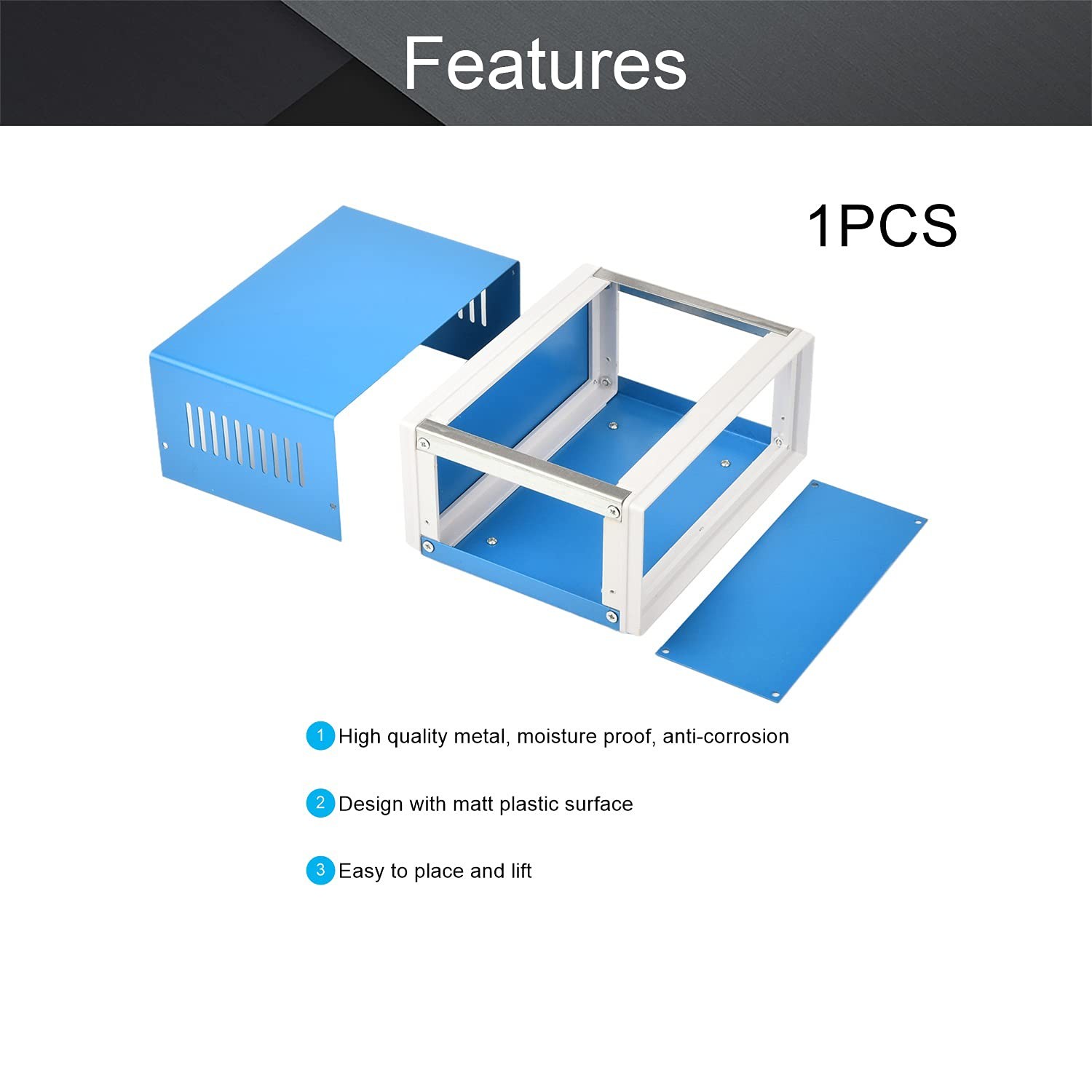 Fielect Metal Enclosure Project Case Electronic 6.69″ x 5.12″ x 3.15″