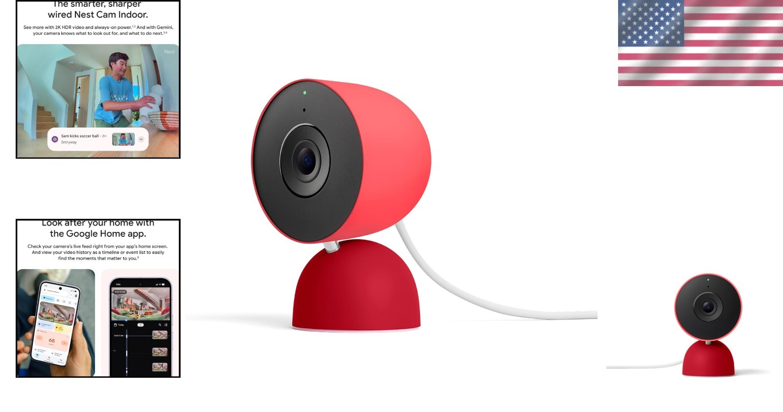 2K Resolution Indoor Security Camera with Night Vision and Two Way Communication