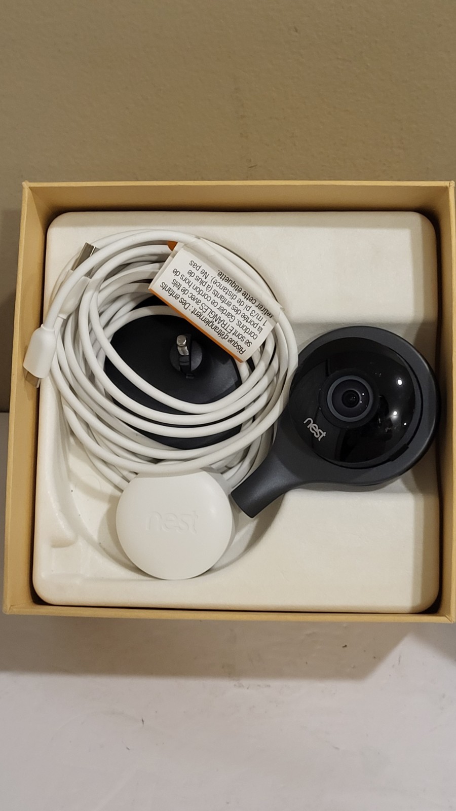 Google Nest Cam Indoor 1st Genaration Wired Security Cam Black NC1102ES