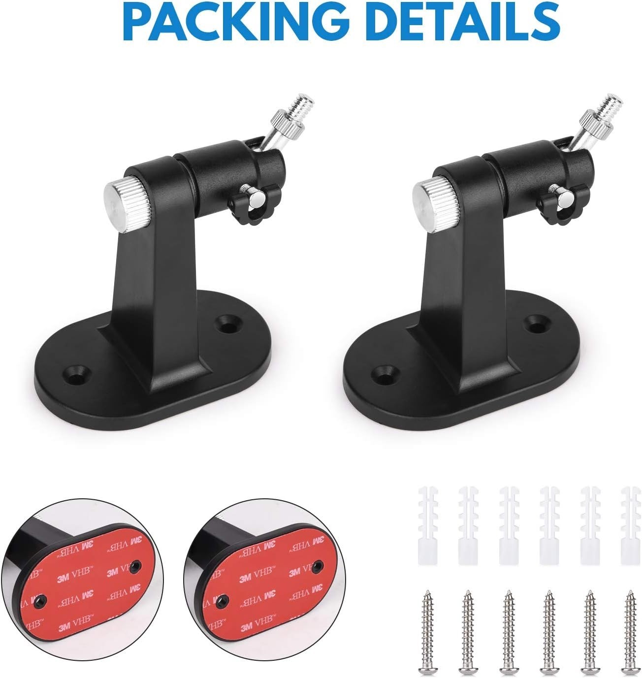 360-Degree Swivel Camera Mount – 2-Pack Adjustable Brackets for Arlo Essential