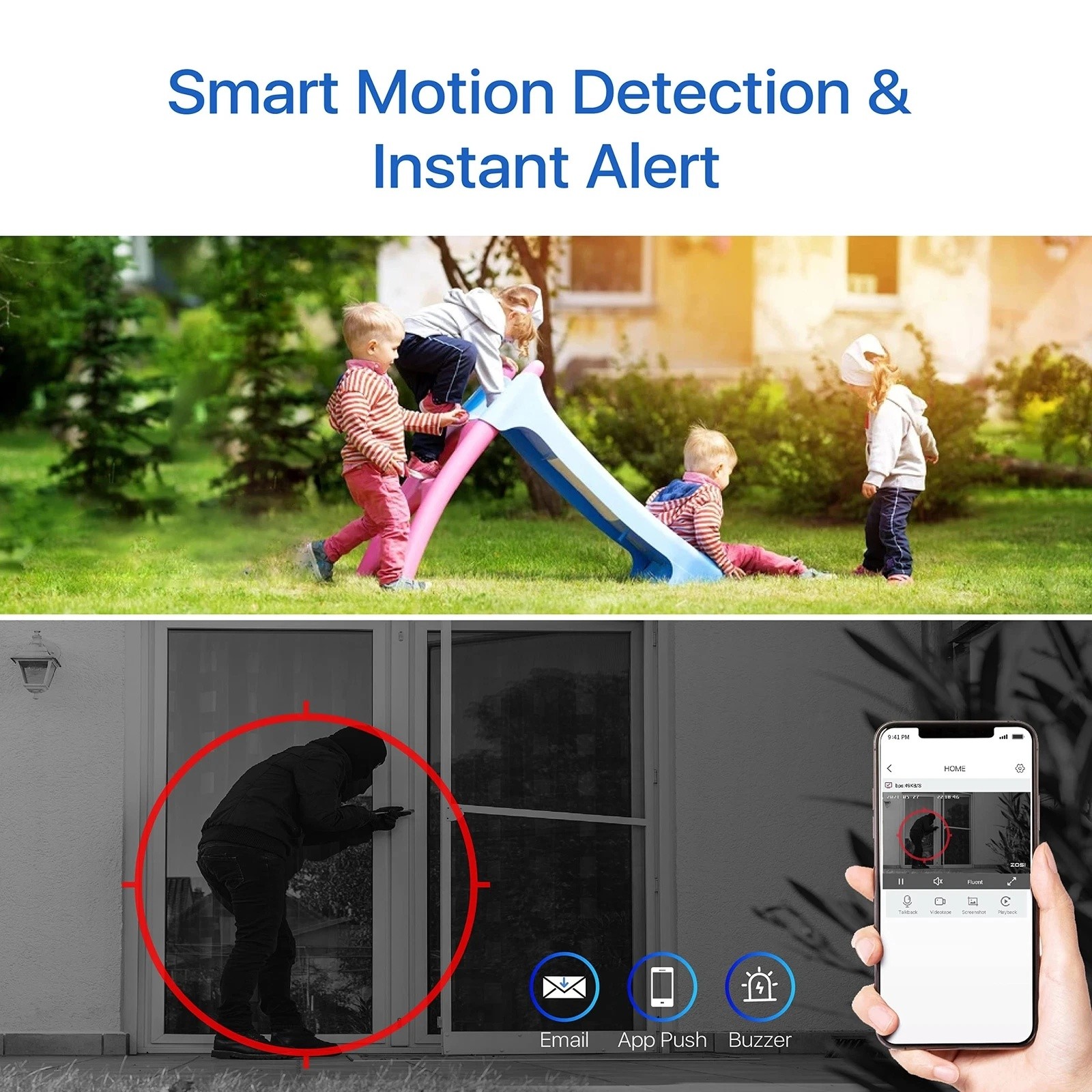 ZOSI 1080P 16CH Home CCTV Security Camera System Outdoor Night Vision Waterproof