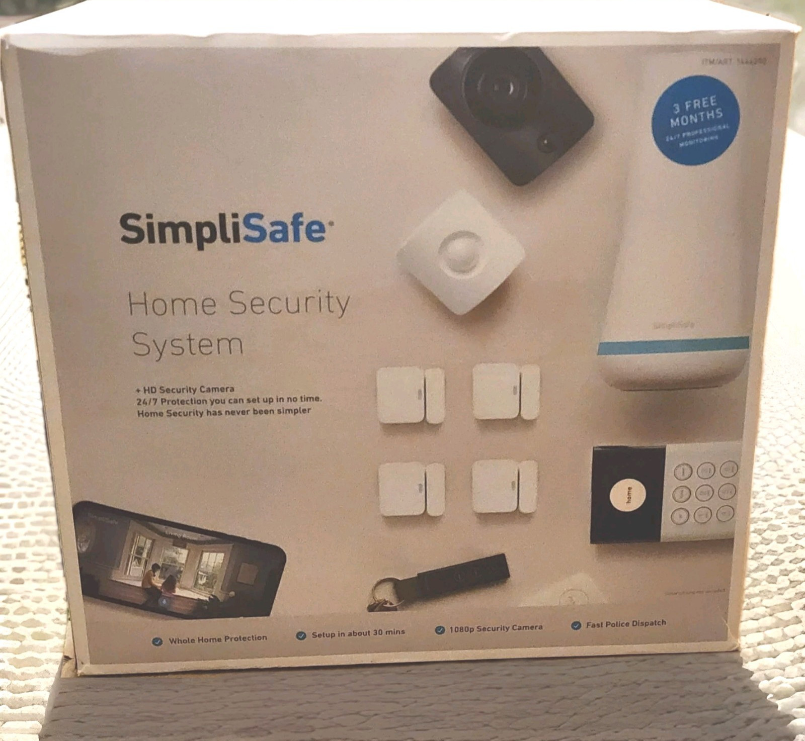 SimpliSafe HSK103 Home Security Kit with HD Camera – White (10 Pieces) (1444290)