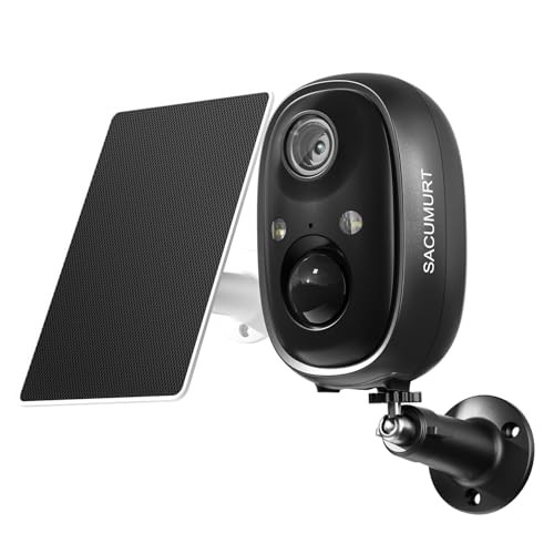 Security Cameras Wireless Outdoor, 2.4GHz WiFi Camera Wi-Fi Solar Cam – 1 Pack