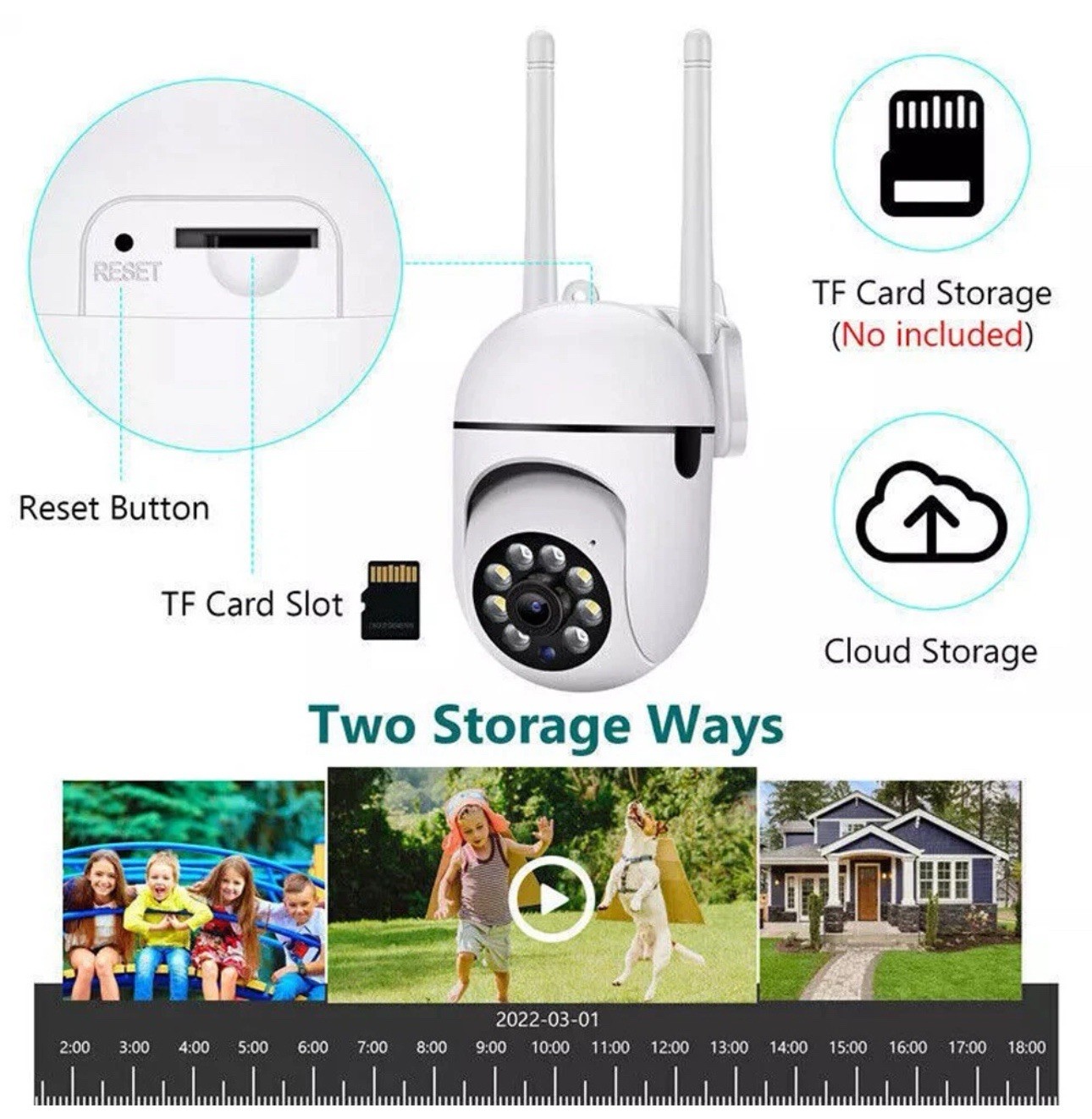1-4Pack Wireless 5G WiFi Security Camera System Smart Outdoor Night Vision 1080P