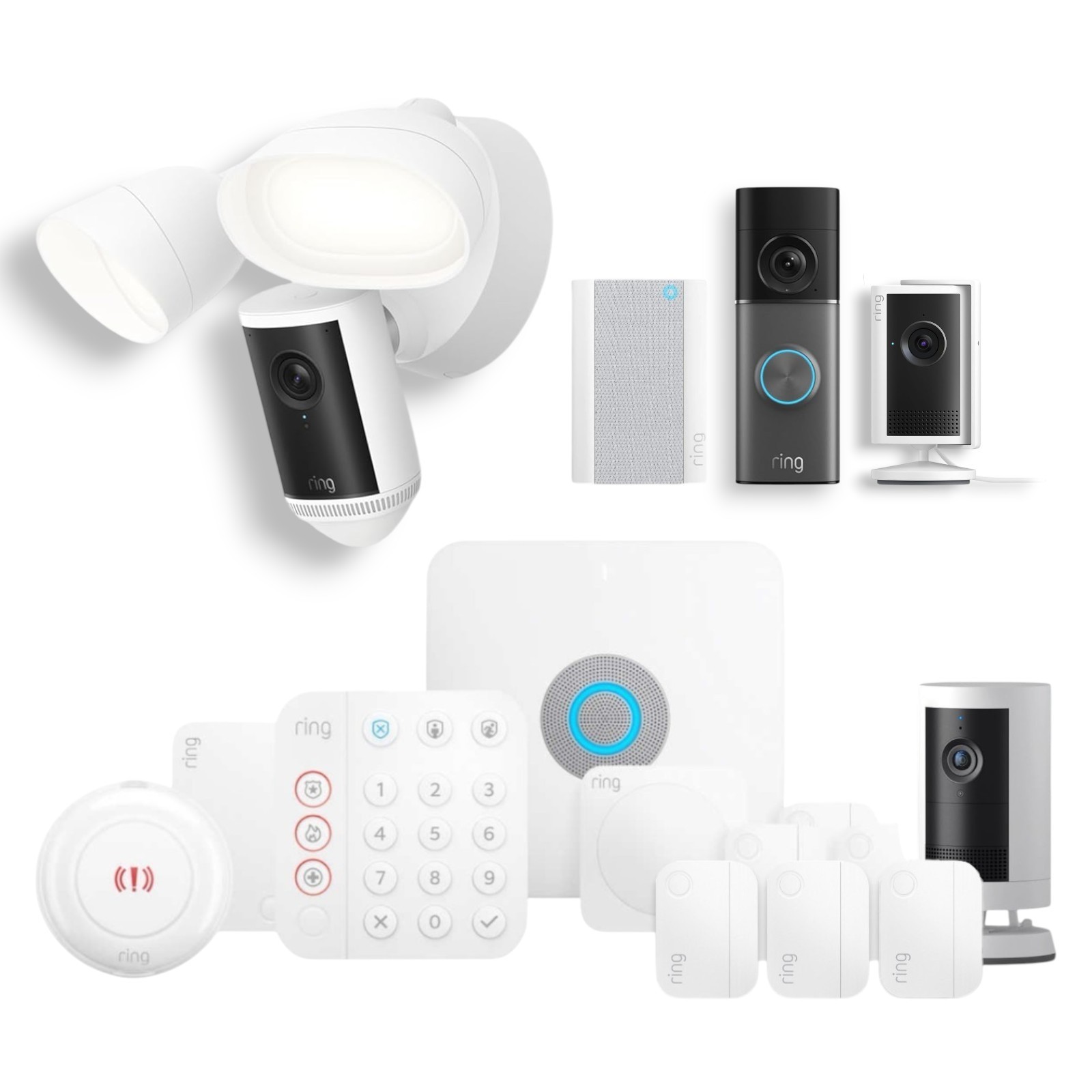 Ring Alarm Pro Wired Elite Security System and Built-in eero WiFi 6 Router White