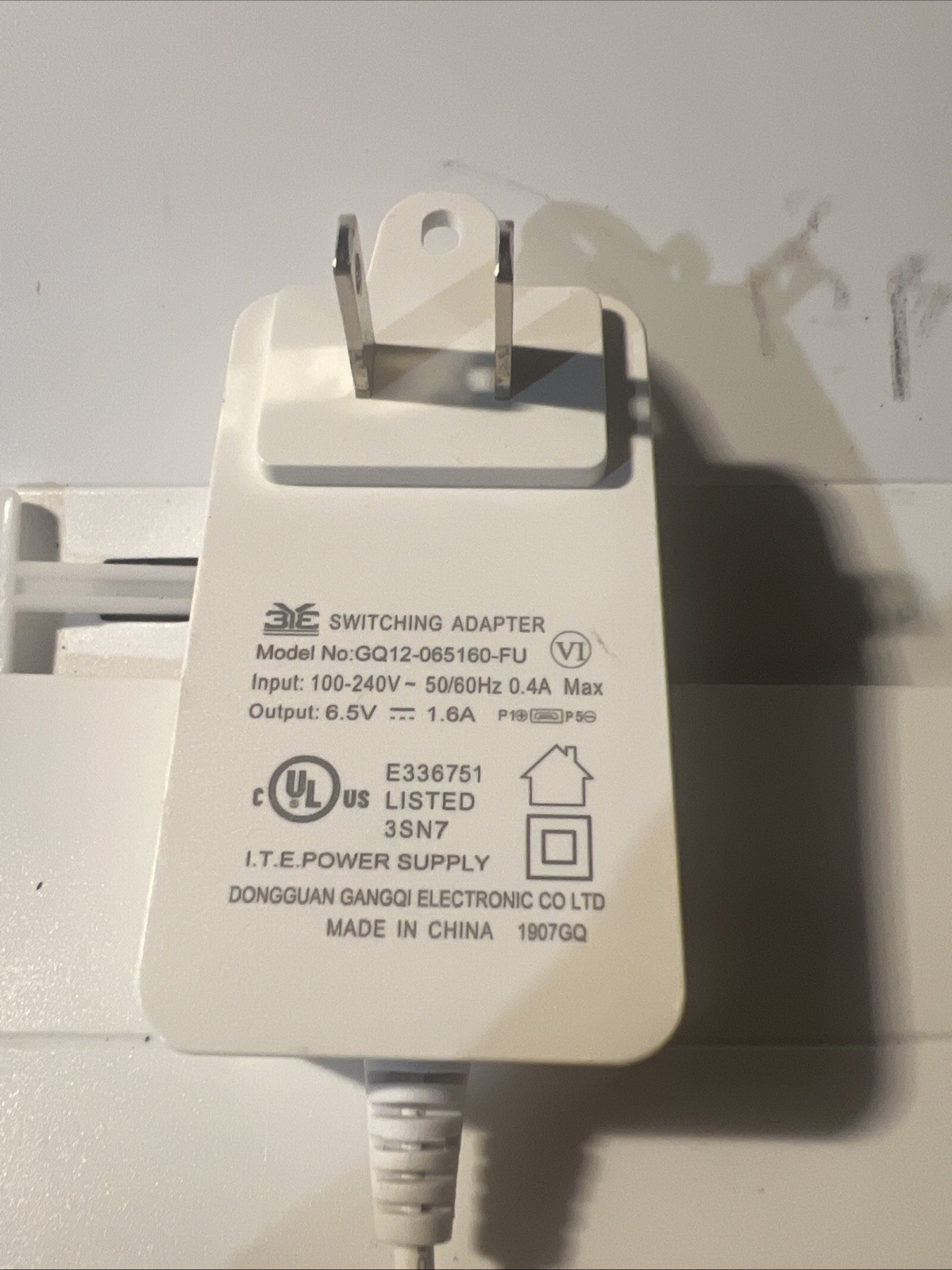 SimpliSafe Power Supply AC Adapter GQ12-065160-FU For SSBS3 BS3W Base Station