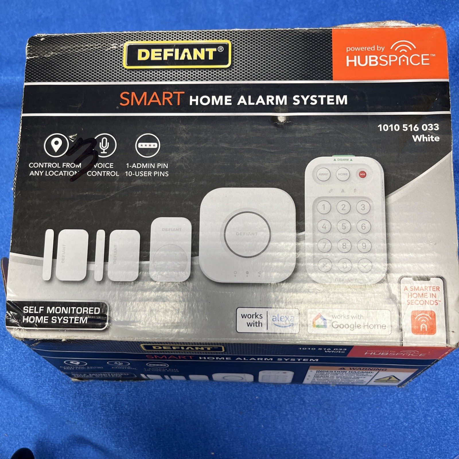 Defiant SSCGA00CWBP4 Smart Home Alarm Kit WiFi Bluetooth 5-Piece New