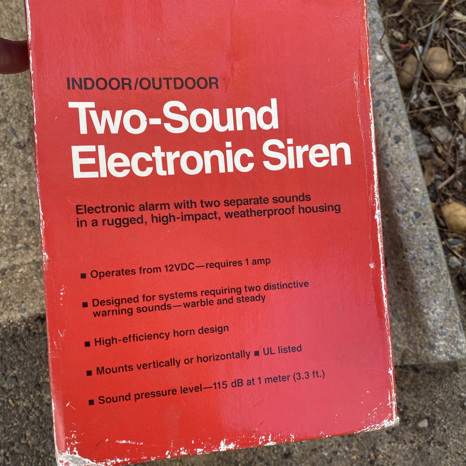 Safe House Indoor/Outdoor Two Sound Electronic beige Siren 49-525 New open box