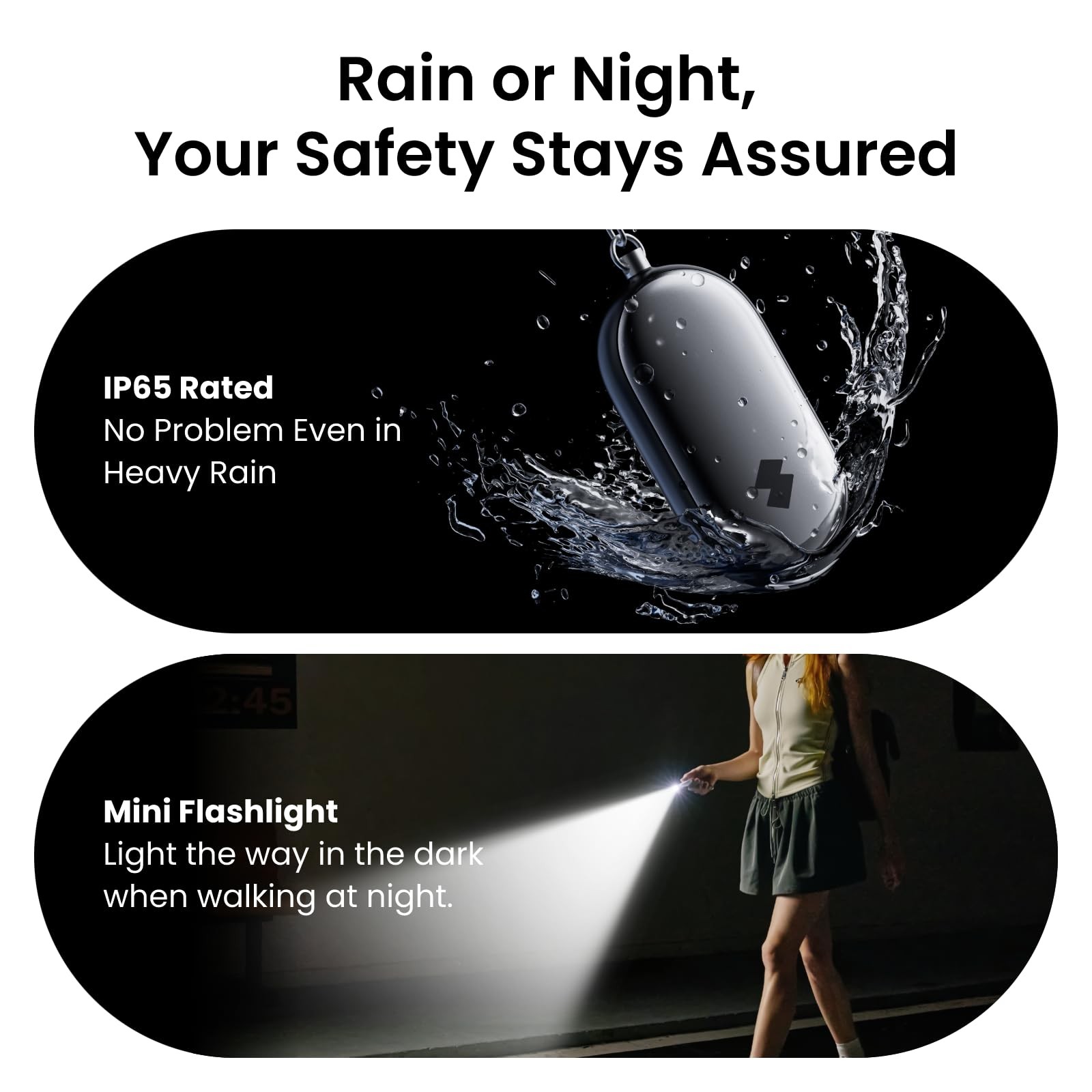 130 dB Personal Safety Alarm for Women with Apple Find My APP, Extra-Loud Sir…