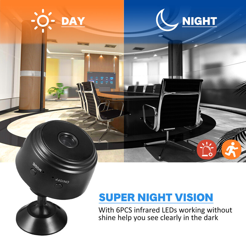 2-Way Audio Smart Mini WiFi Camera 1080P HD Night Camera w/Battery Home Security