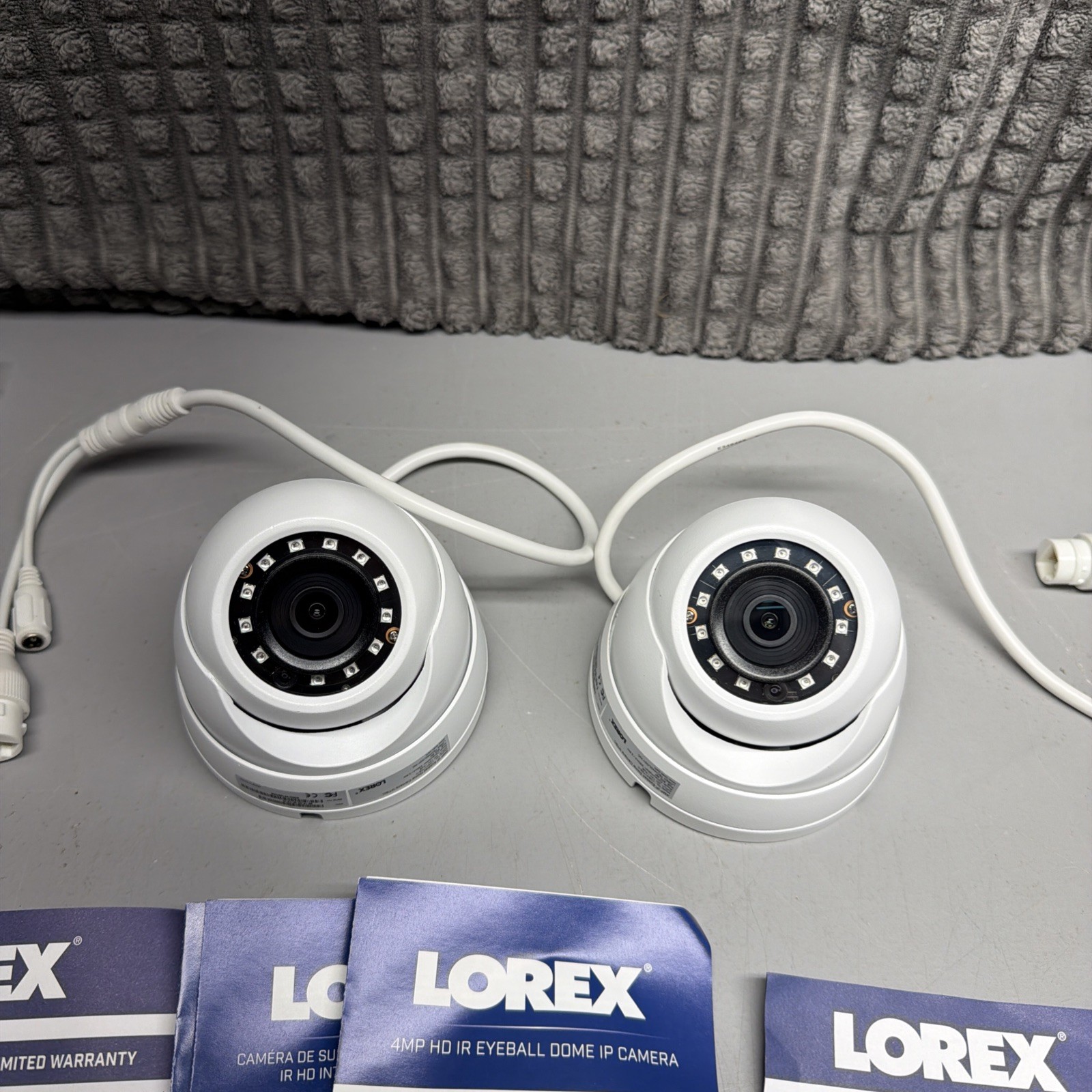 Lorex LNE4172S-C 4MP HD IP IR Eyeball Dome Camera White Lot Of 2 New Open Box