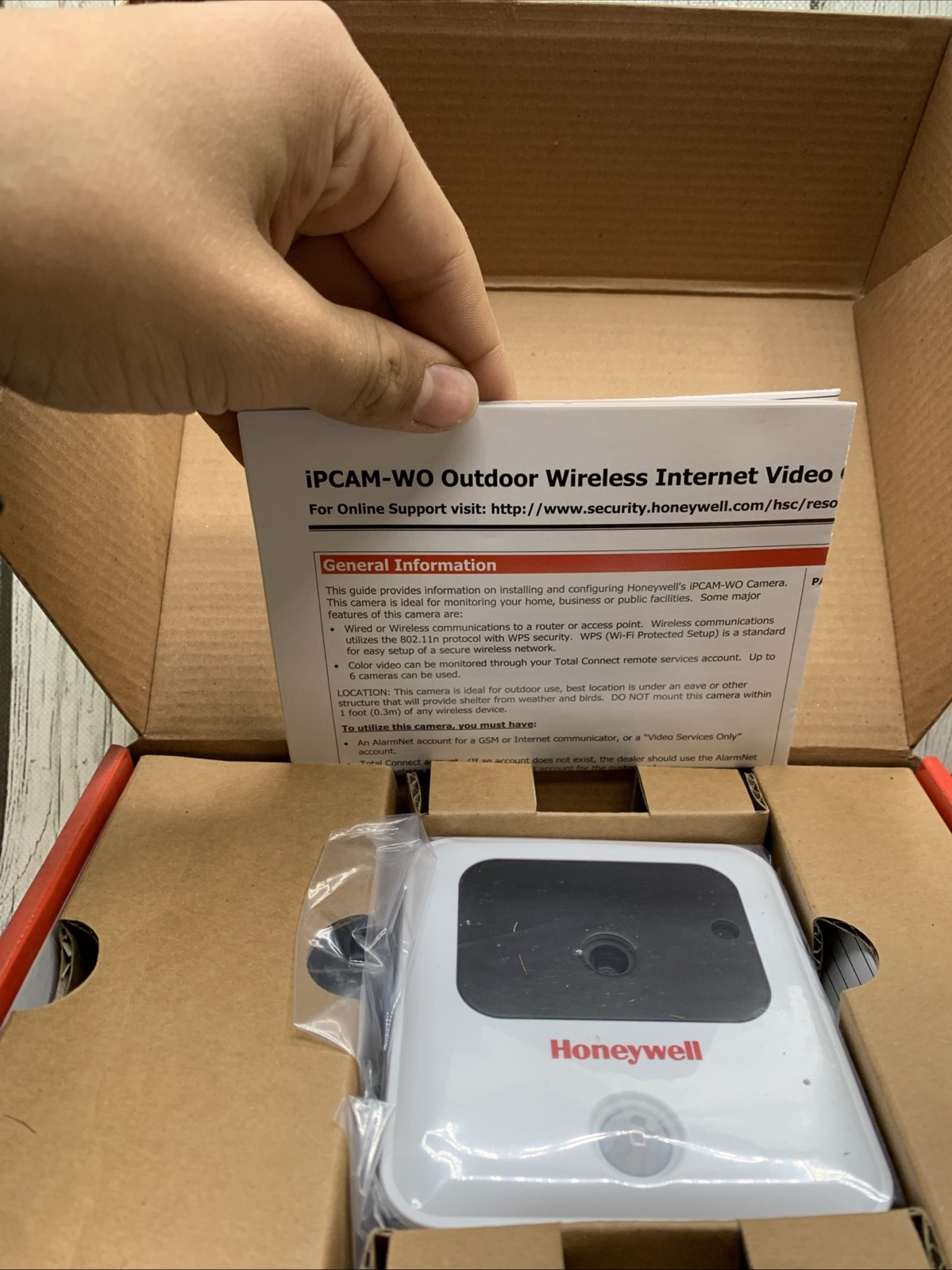 Honeywell iPCAM-WO Color IP Wireless Outdoor Security Camera White