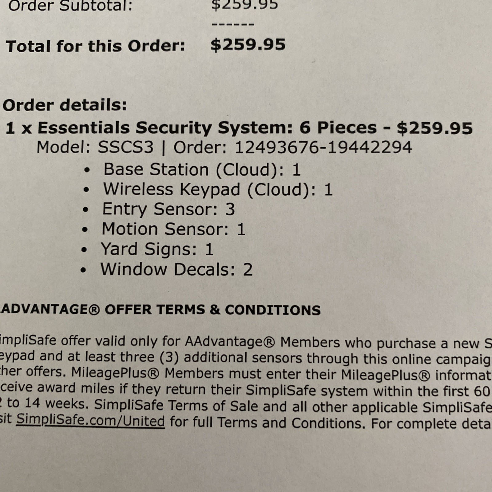 SimpliSafe 6 Piece Wireless Home Security System – White