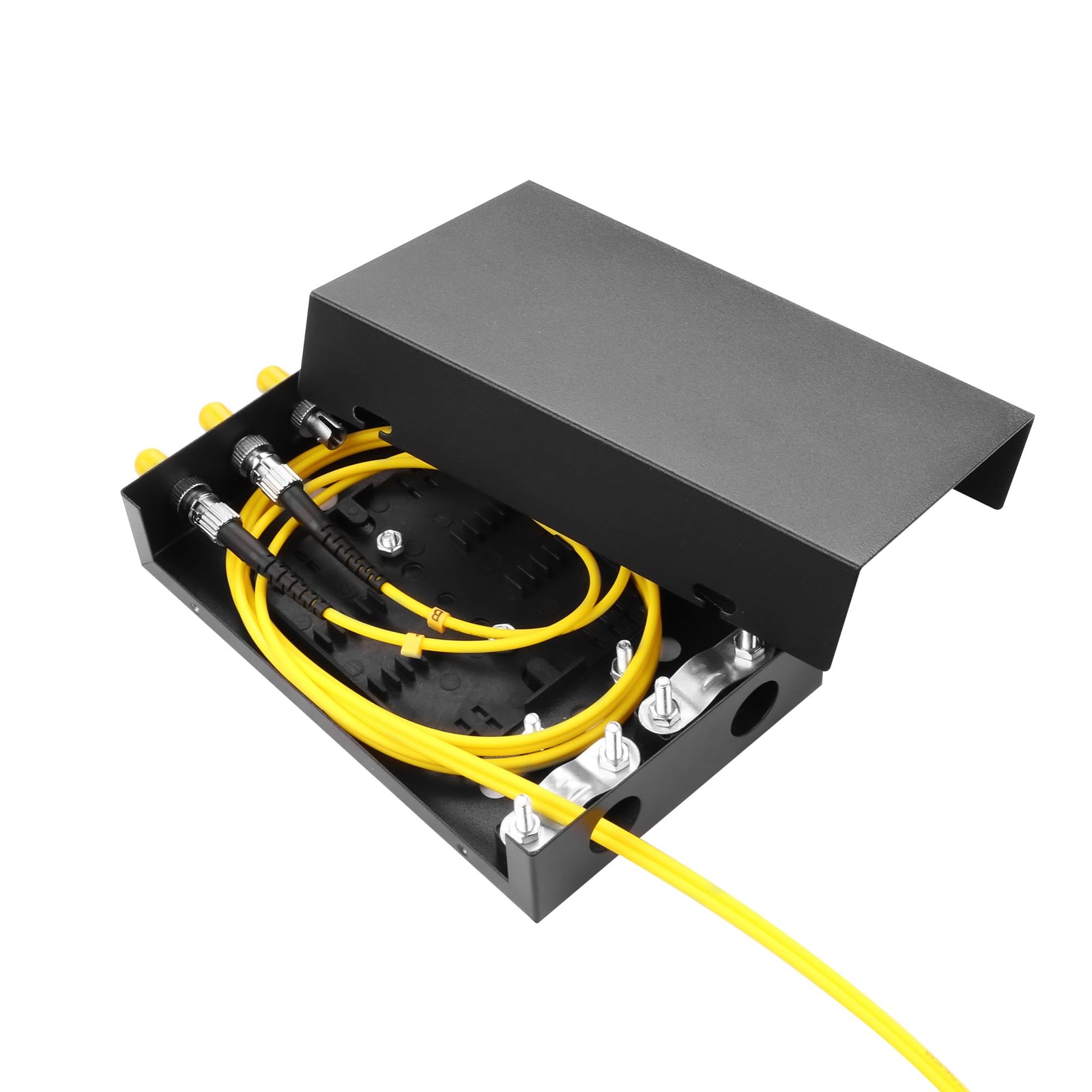 PNGKNYOCN 4 Ports Fiber Optical Terminal Junction Box,ST Wall Mount Black