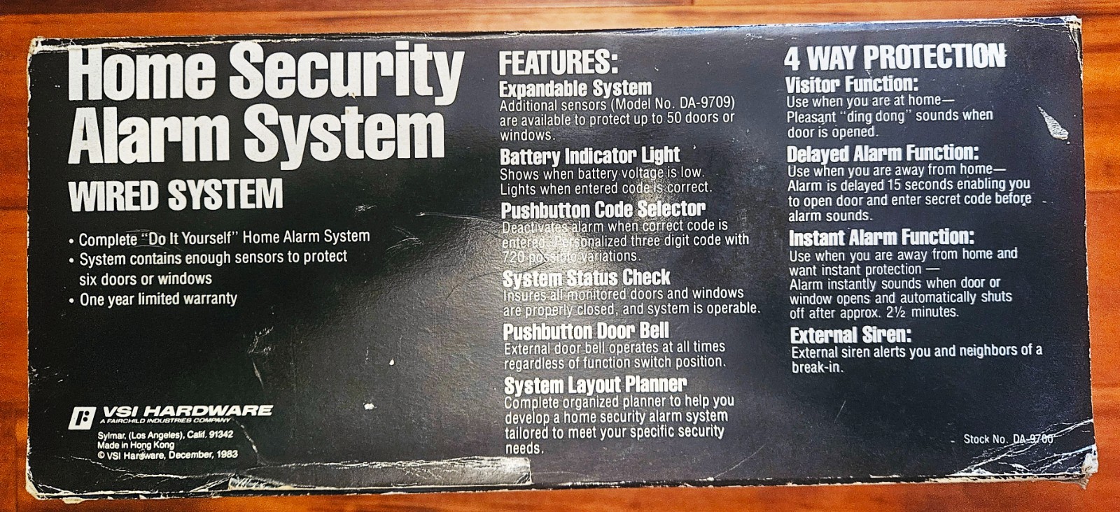 Vintage/rare Fortress Home Security Alarm System Wired DA-9700