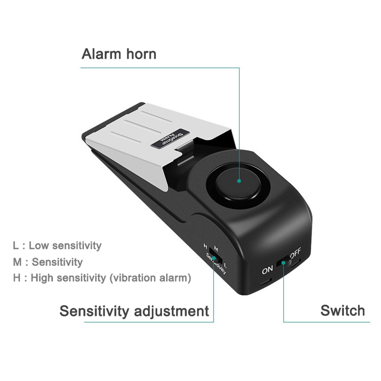 Stainless Steel/Plastic 120 Decibels Door/Window Stop Alarm For Home/Hotel Using