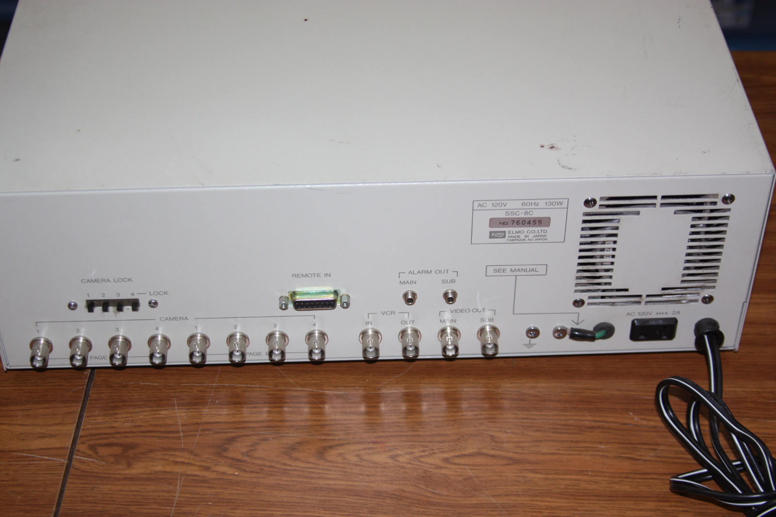 Elmo Surveillance Camera System Control Unit SSC-8C Color 4 X 2 – Lab Movie Prop