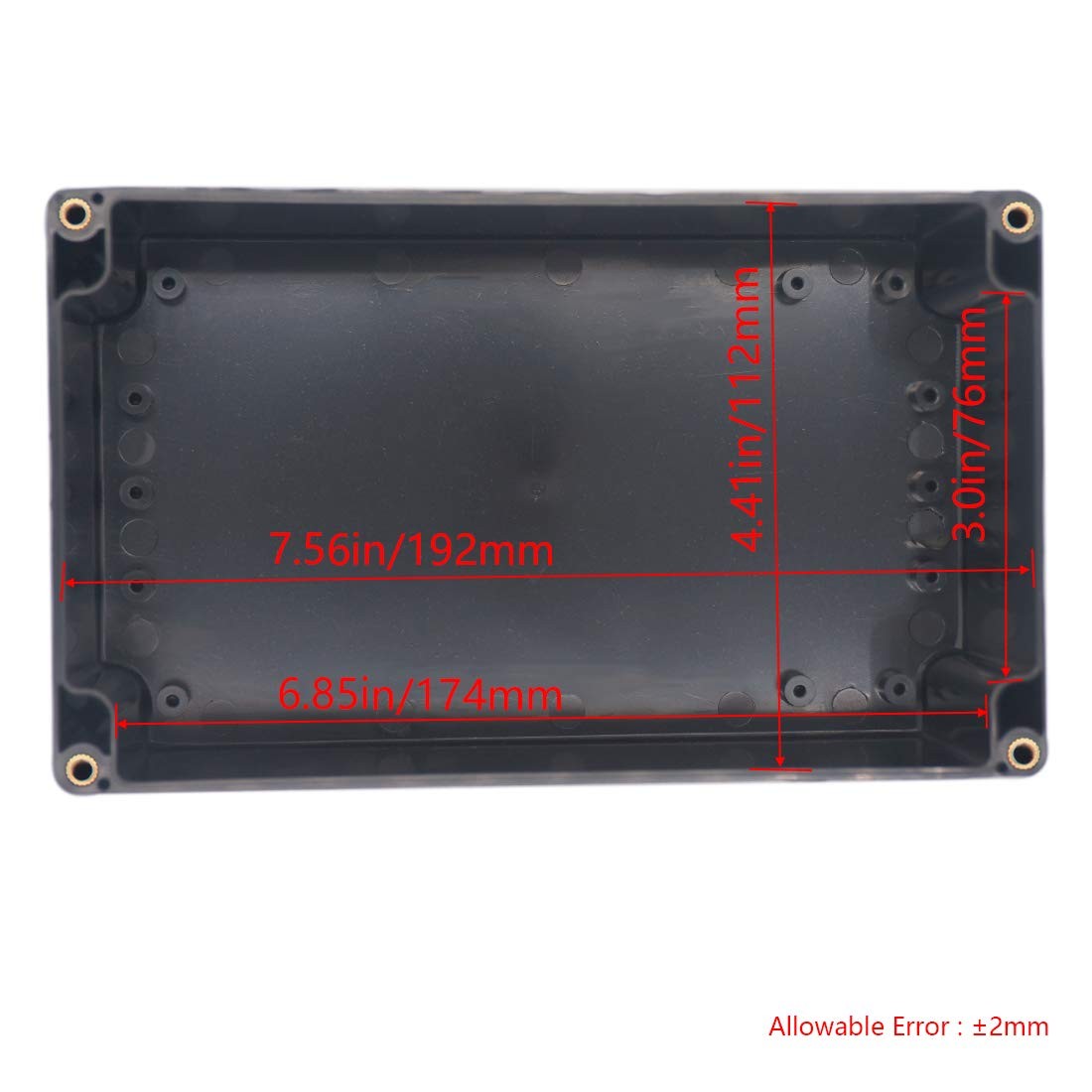 Otdorpatio Project Box ABS Plastic Black Electrical 7.87″x4.72″x2.95″,