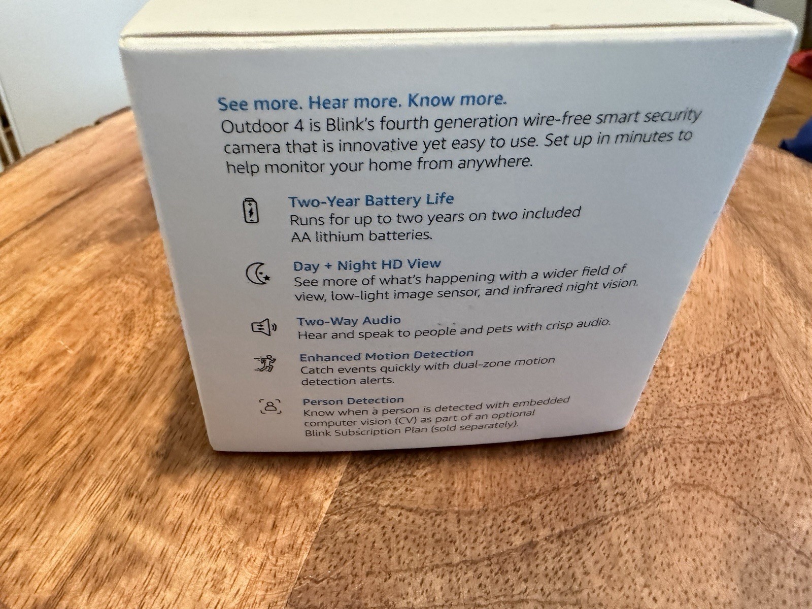 Blink Outdoor 4 Wireless Battery-Powered 1080p HD Security Camera, Alexa, 1 Pack