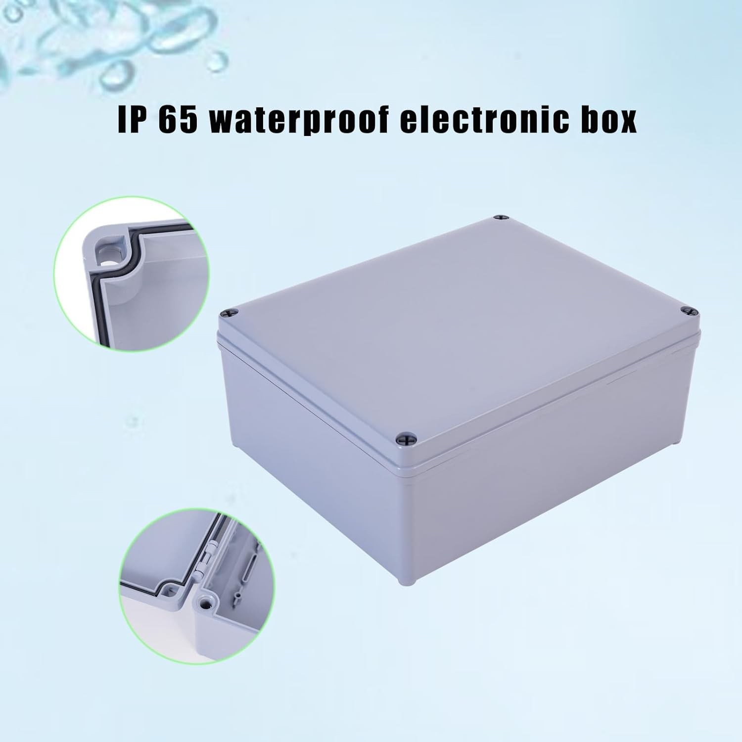 12″ x 10″ x 4″ ABS Plastic Dustproof Waterproof Box IP65 12 x 10 x 4, grey