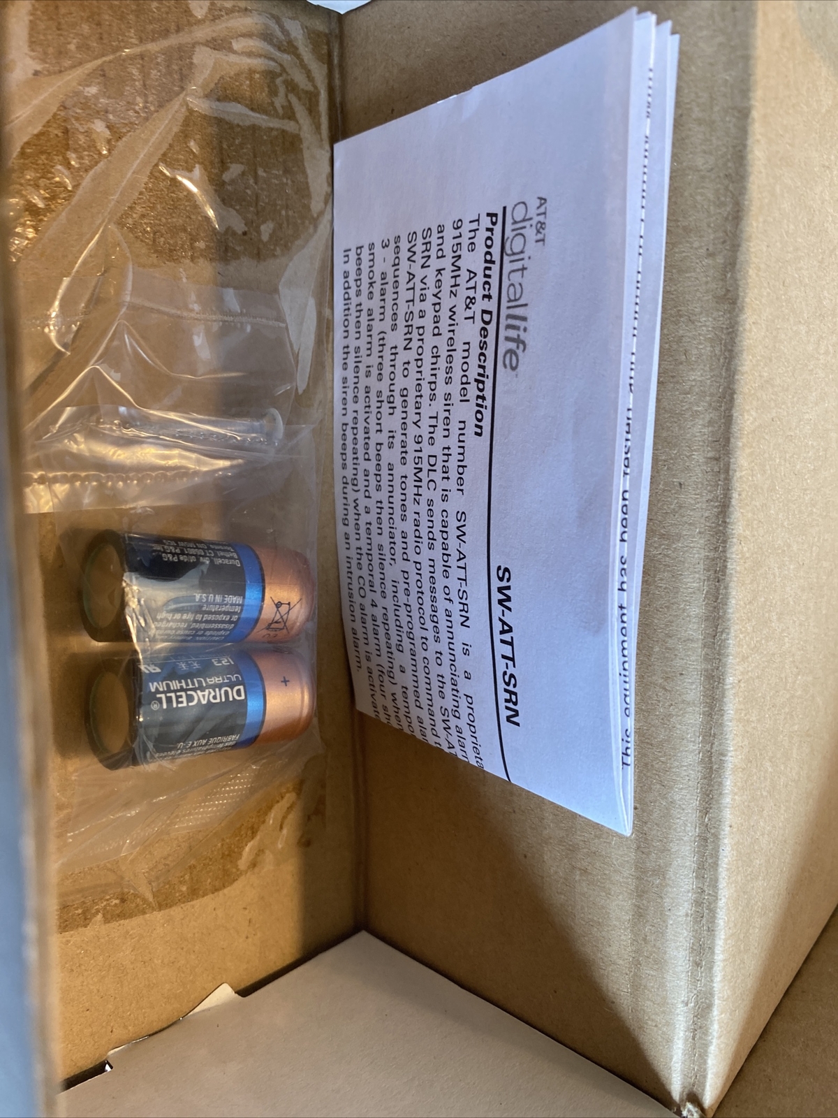AT&T Wireless Indoor Alarm Siren 41798 – DC100 Compatible – New Open Box