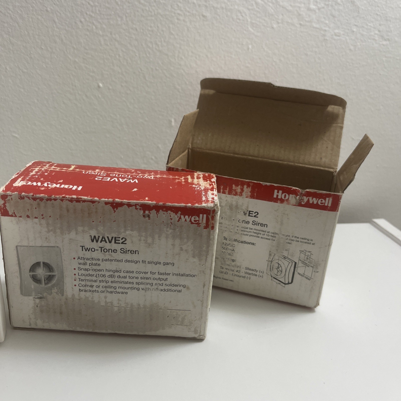 Honeywell WAVE-2 Two Tone Siren 106 db loud security burglary LOT OF 2 UNITS