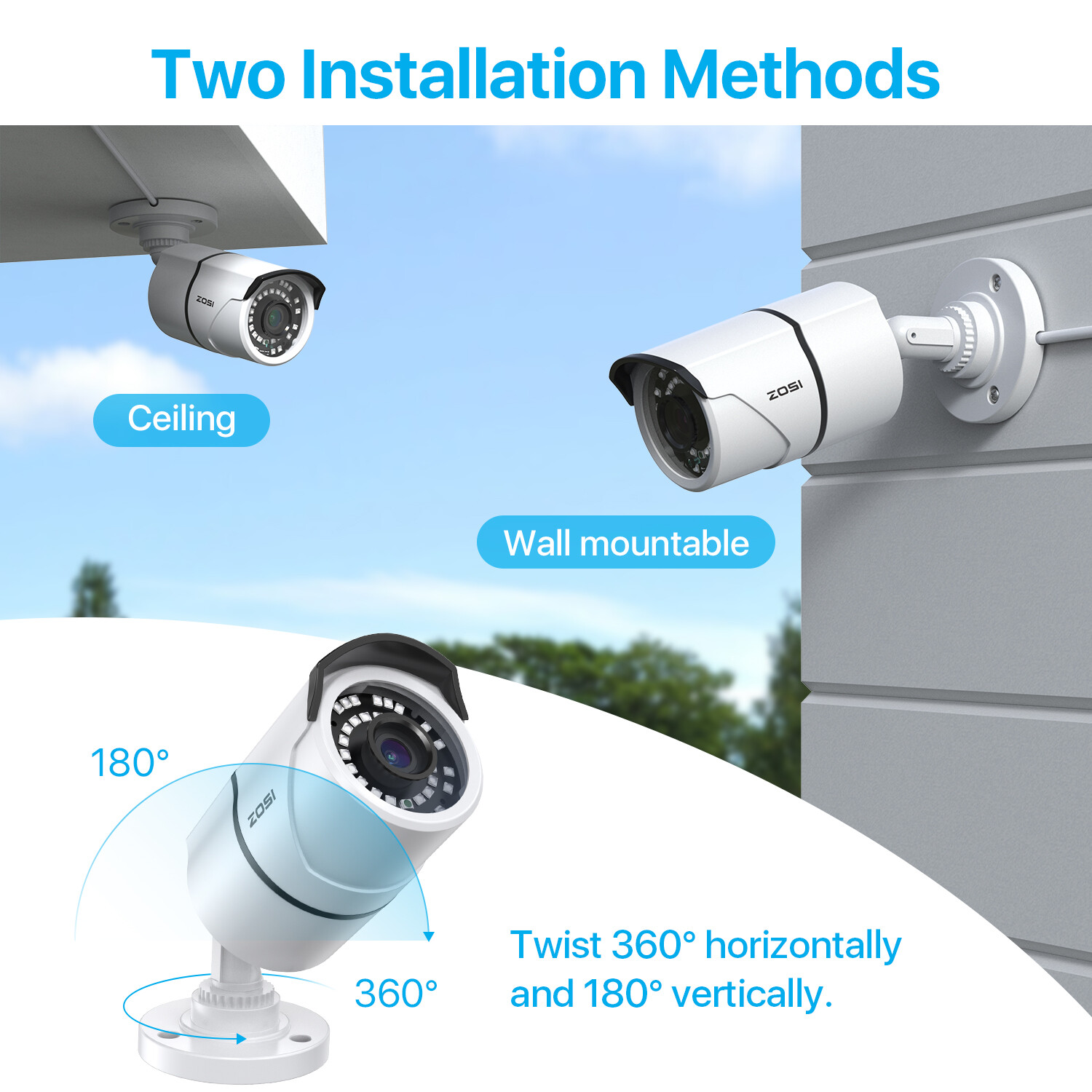 ZOSI 16Channel 4K PoE Home Security Cameras System Outdoor 120ft Night Vision 4T