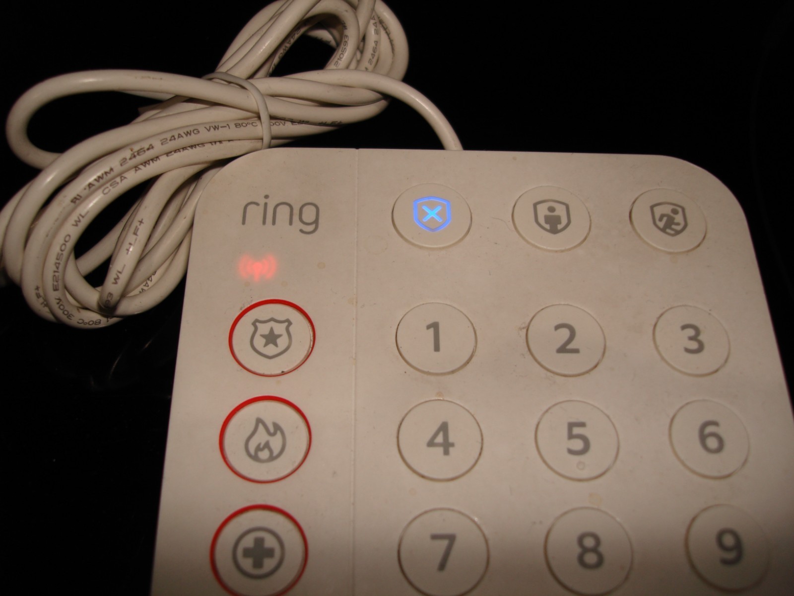 Ring 5AT2S7 (2nd Gen) White Wireless Z-Wave Home Security System Alarm Keypad