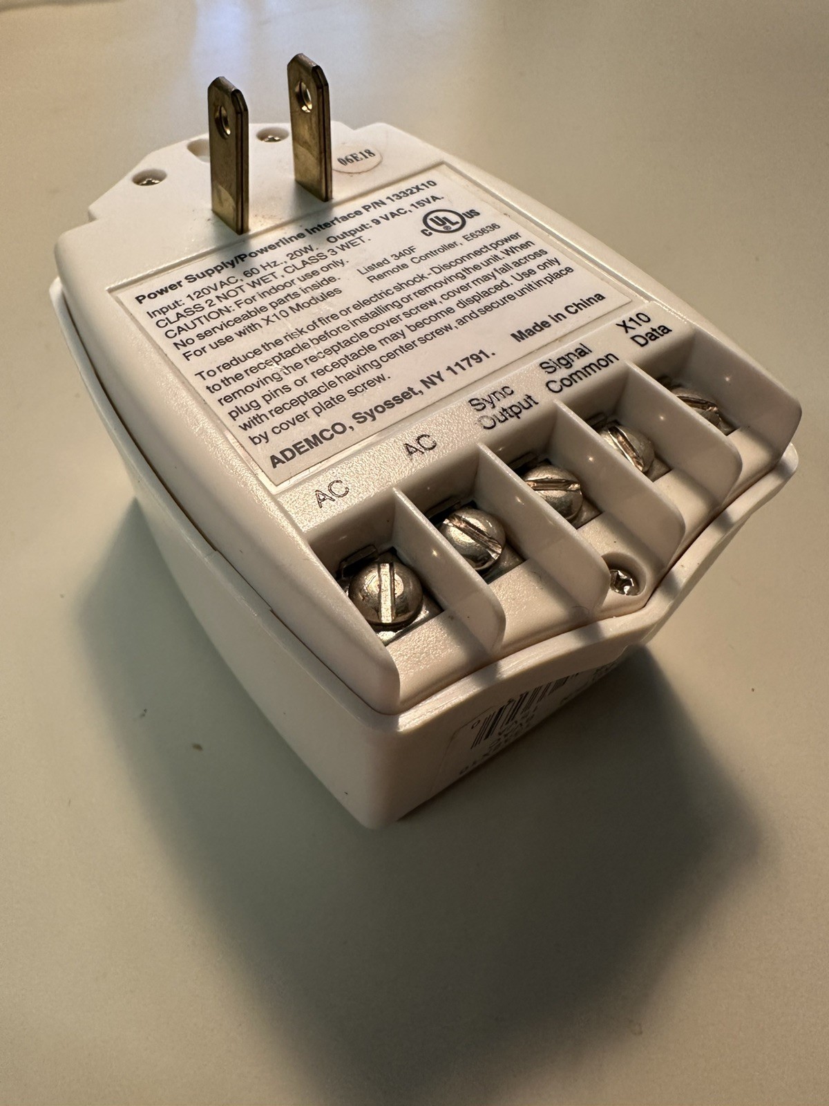 ADEMCO HONEYWELL LYNX 1332 1332X10 TRANSFORMER FOR LYNX LYNXR LYNXR EN