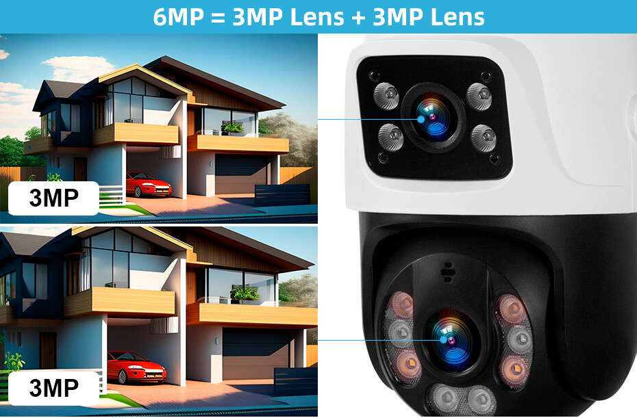 KERUI Security Camera System Outdoor Wireless Audio Wifi Home CCTV 6MP 8CH NVR