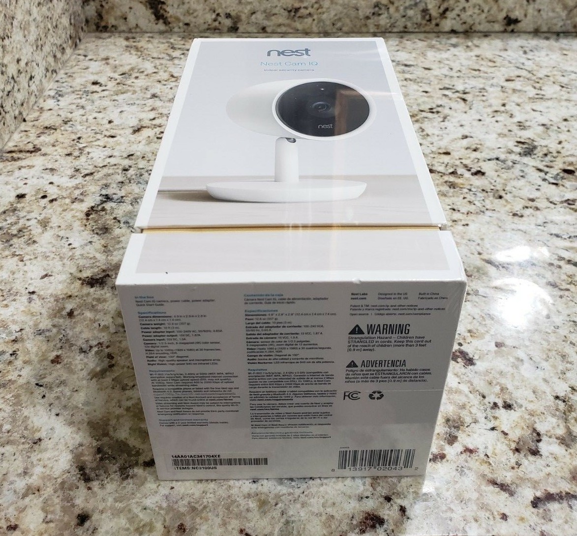 NEST Cam IQ Indoor Smart Security Camera Model NC3100US – Sealed NEW