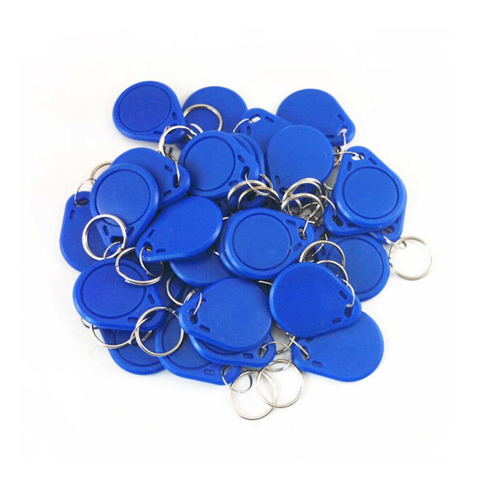 50PCS 13.56MHz 14443A MF1 S50 Small Smart IC Key Ring Tag Keyfob Token