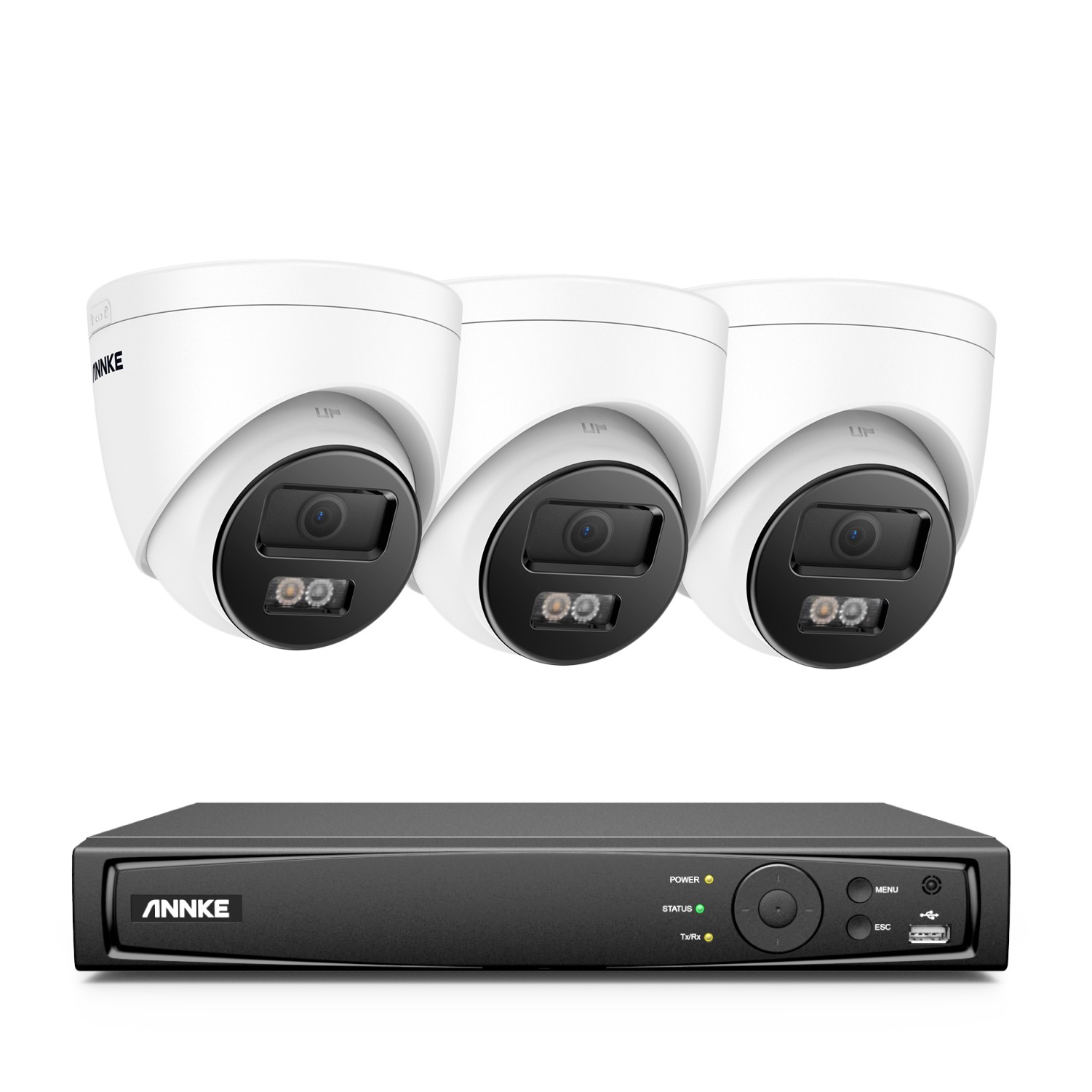ANNKE 12MP 16CH NVR 8MP Audio POE Security IP Camera System Outdoor Color IP67