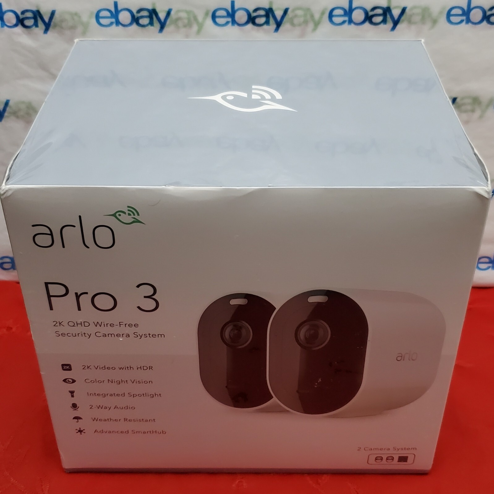 Arlo Pro 3 VMS4240P-100NAS 2K QHD Wire-Free Security Camera System (VMC4240P)