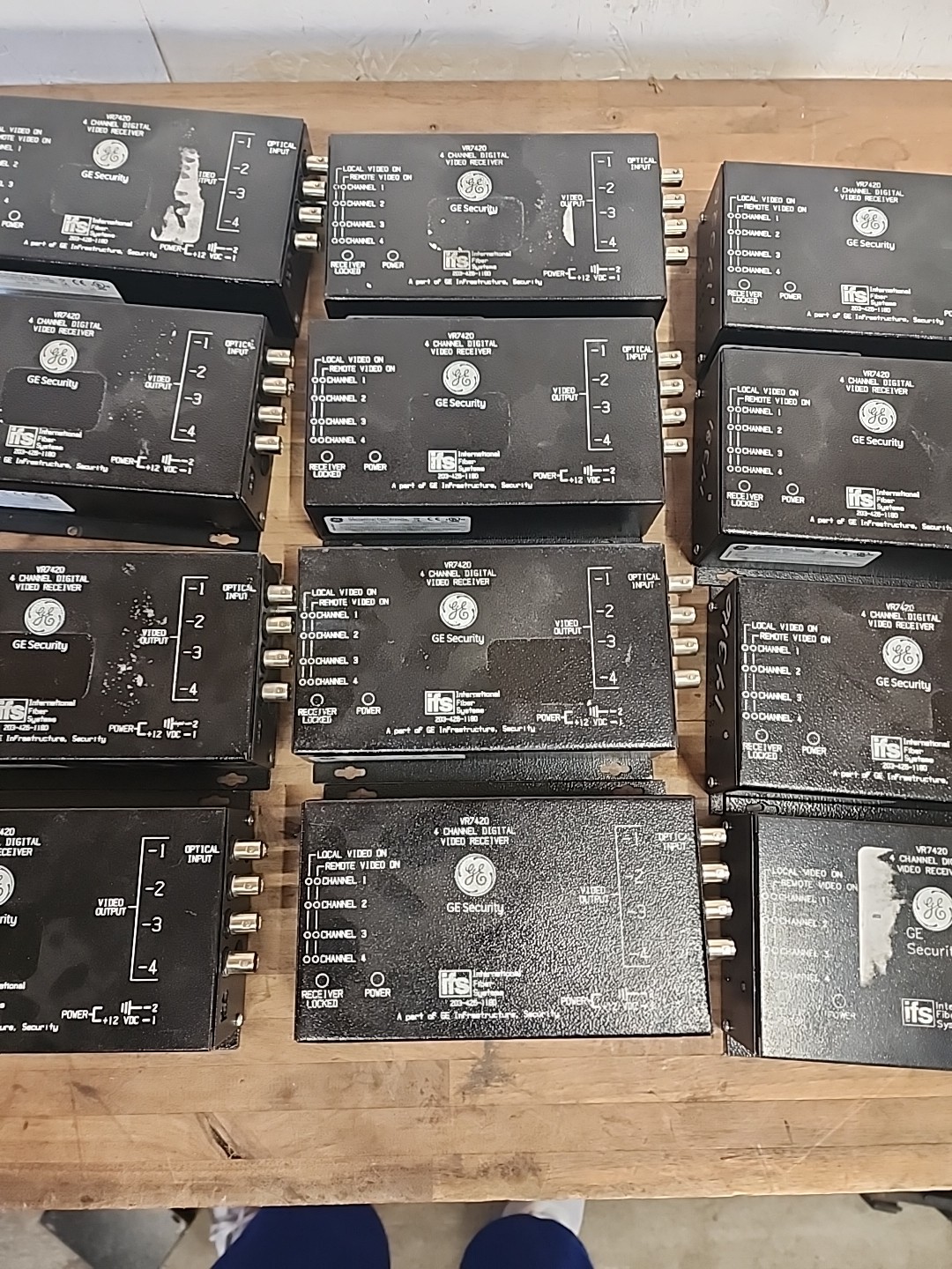 Lot Of 12- GE Security Interlogix VR7420 4 Channel Digital Video Receiver Only
