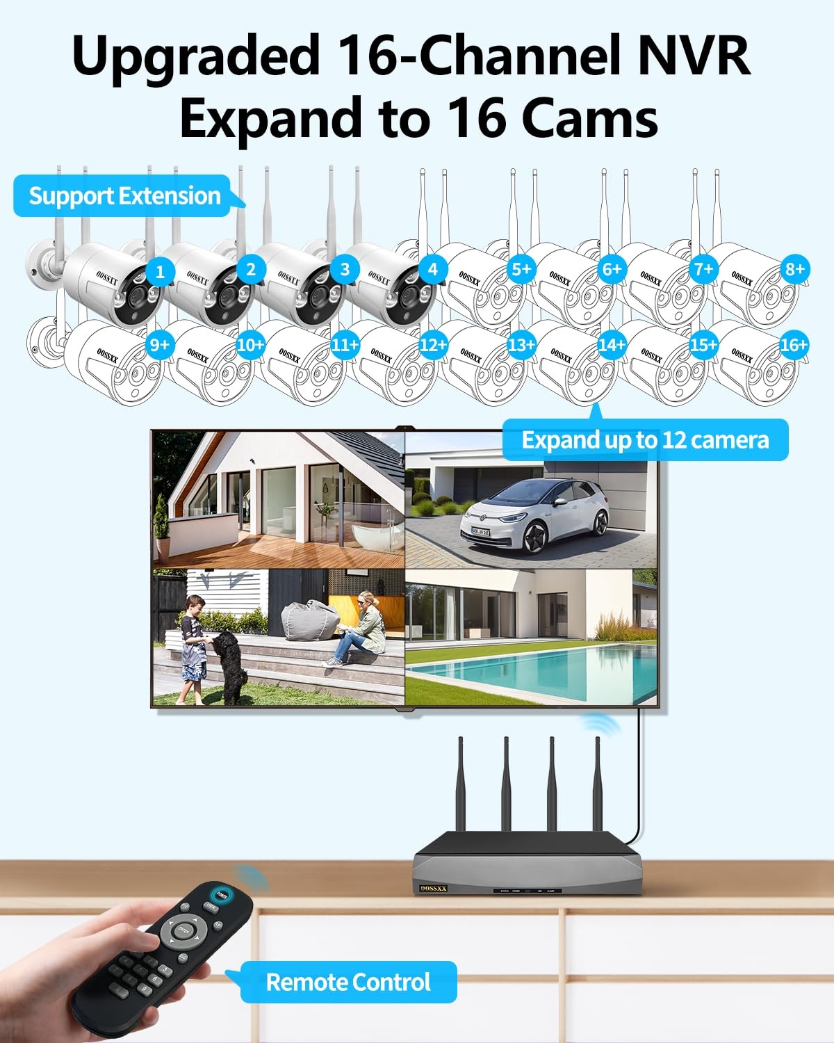 (2026 Update) Wireless WiFi Outdoor Security Camera System, IP67 Waterproof D…