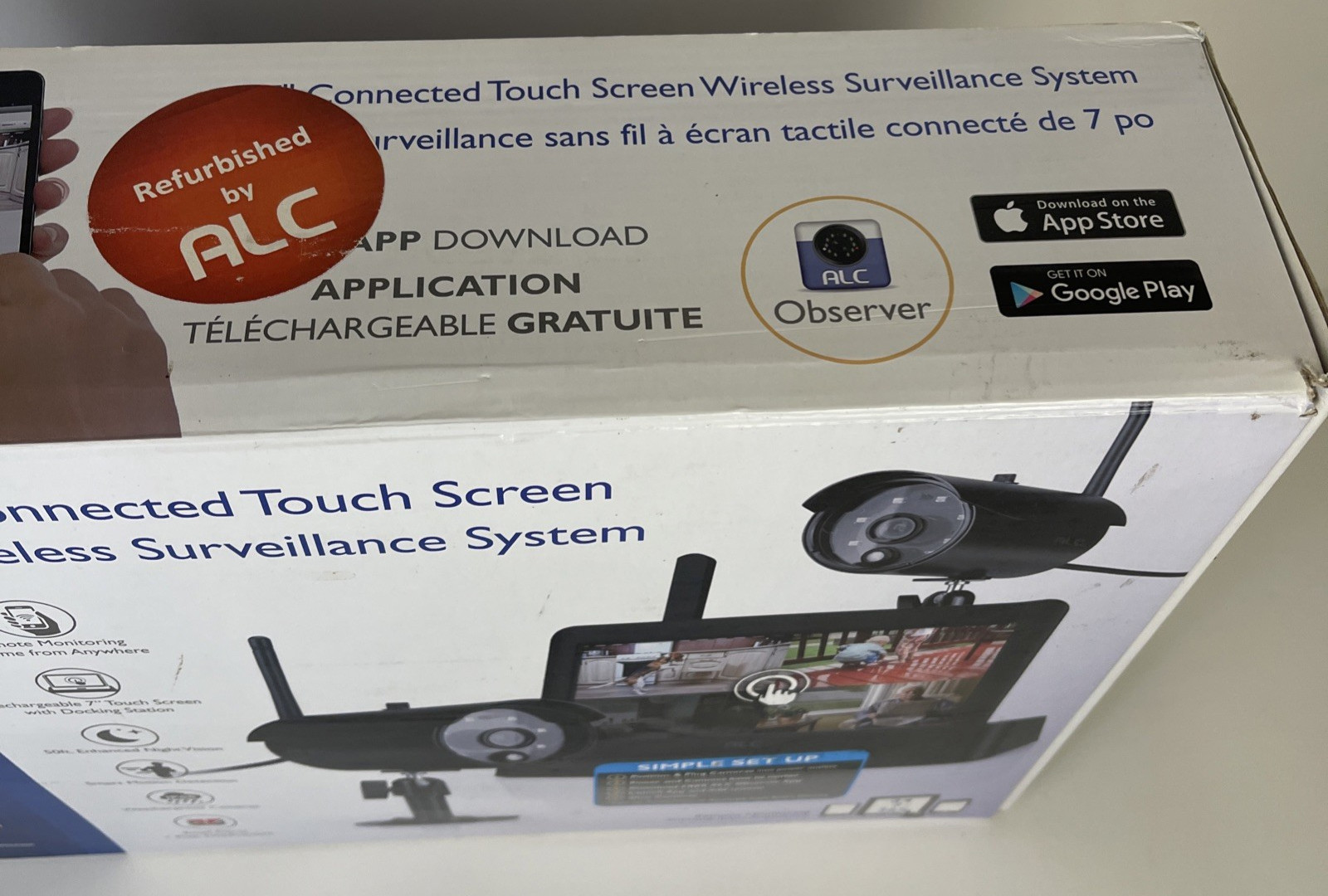 ALC Smart Home Security Camera System Kit With 7” Touch Screen Wireless AWS3266