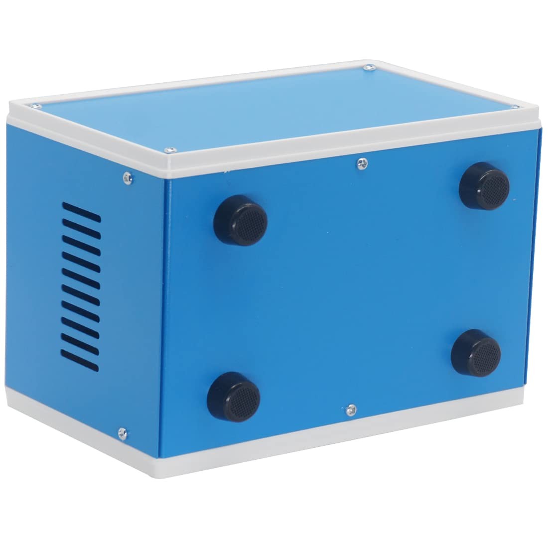 Zulkit Electronic Enclosures Blue Metal 8.3″ x 7.1″ x 5.5″, Blue, White