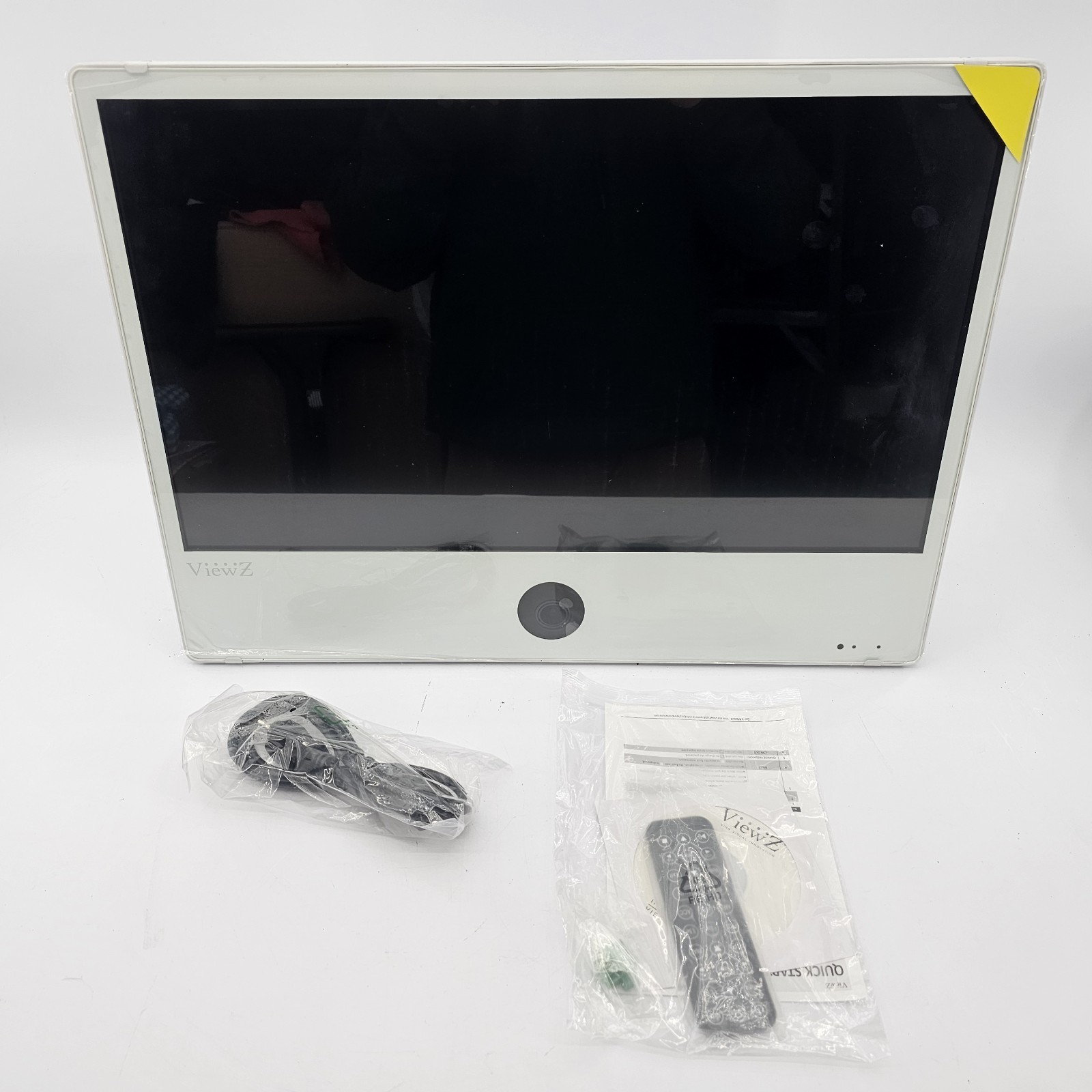 ViewZ VZ-PVM-I2W3N 23″ 1920×1080 IP PVM Based CCTV Monitor w 2MP Camera White OB