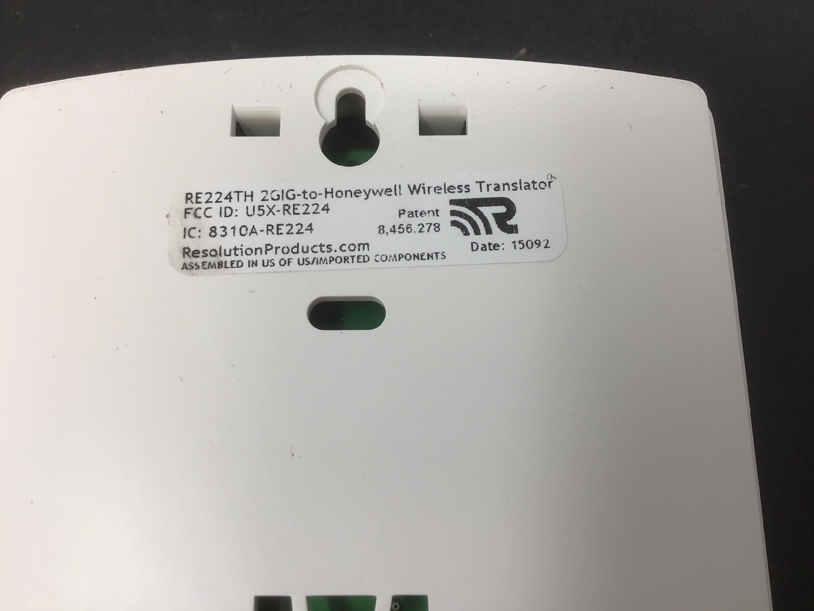 Resolution Products RE224TH Wireless Translator 2GIG To Honeywell