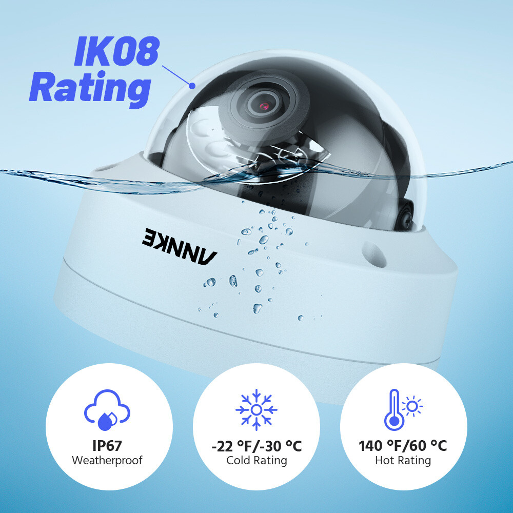 ANNKE 12MP 8CH NVR Color POE IP Security Camera System Outdoor Audio Recording