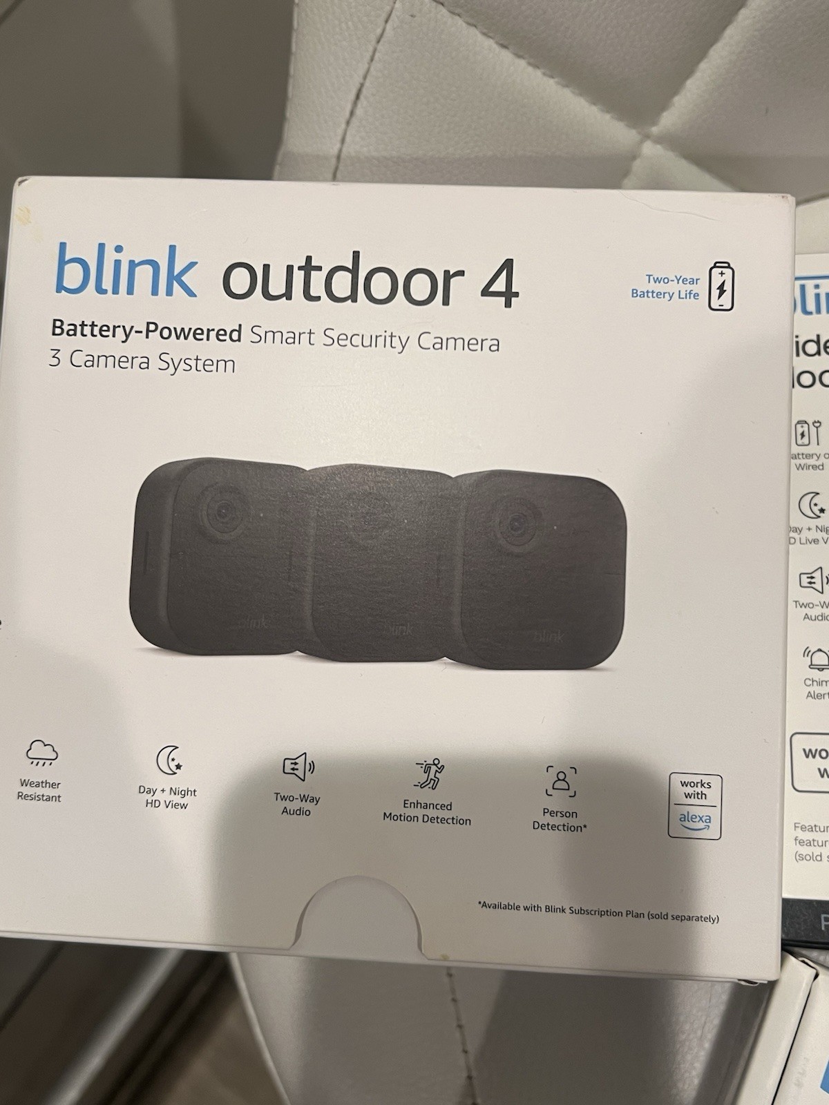Blink Outdoor 4 3-Cam System + Video Doorbell, Wi‑Fi Alexa, 2-Way Audio